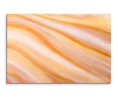 Sinus Art Leinwandbild »Gemälde – abstrakt modern chic chic dekorativ schön deko schön deko e orange und gelbe Linien auf«