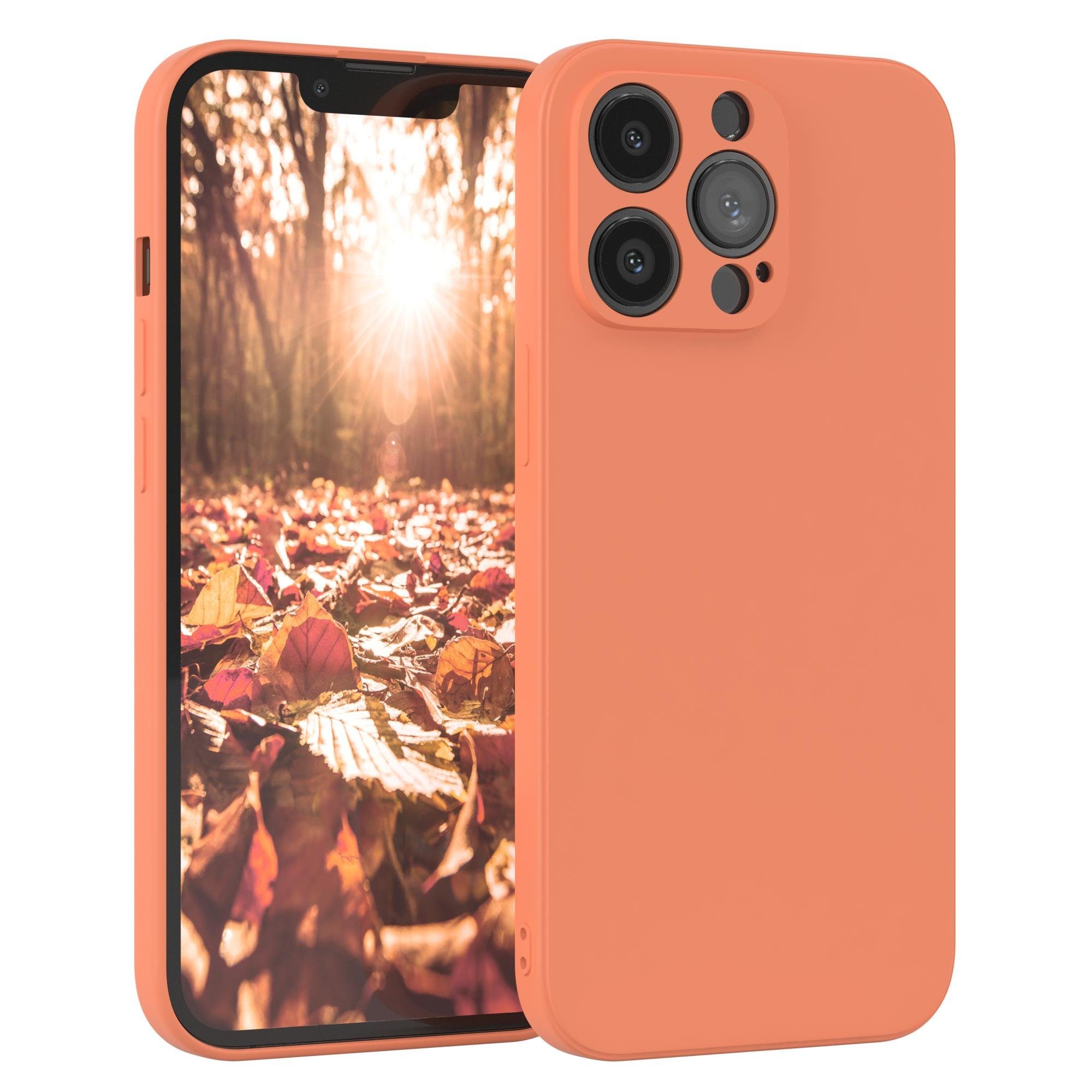 EAZY CASE Handyhülle TPU Hülle für Apple iPhone 13 Pro 6,1 Zoll, Schutzhülle mit Kameraschutz telefonhülle elastisch bumper tpu Orange