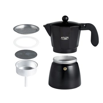 Adler Espressokocher AD 4421, 0,32l Kaffeekanne, 320ml, Kaffeemaschine, Schwarz