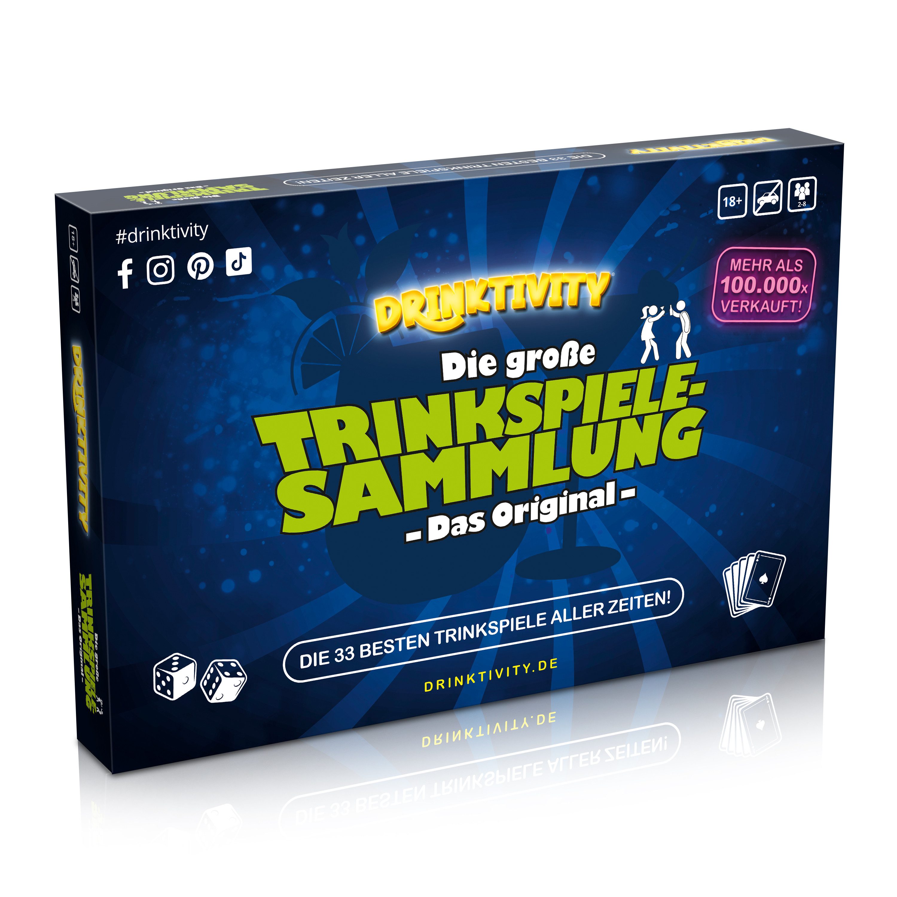 Gomazing Spiel Drinktivity - Die große Trinkspielesammlung (DE), Brettspiel, 33 Spiele in einer Box