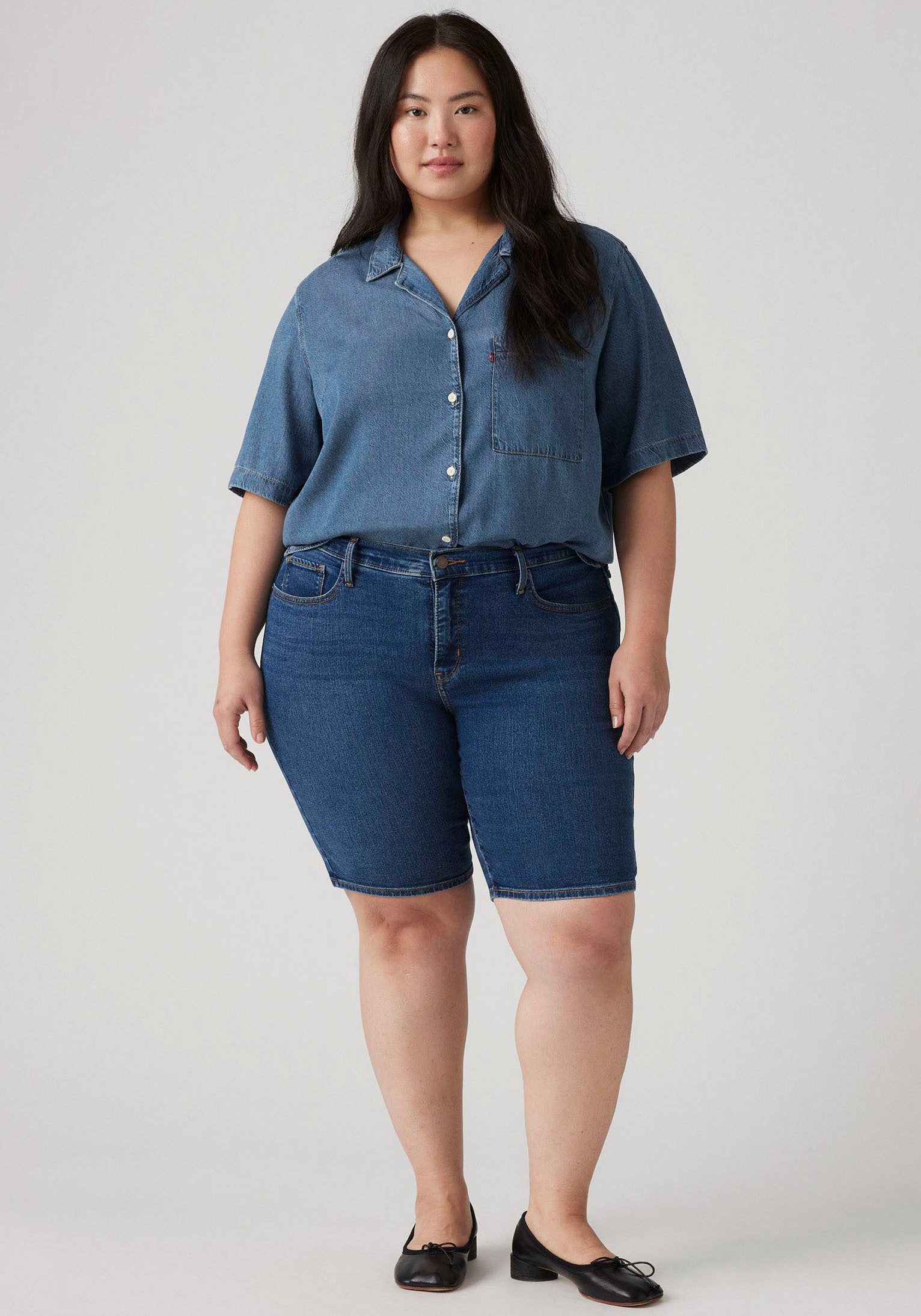 Levi's® Plus Shorts PL SHAPING BERMUDA DA Sommerhose im Five-Pocket Style