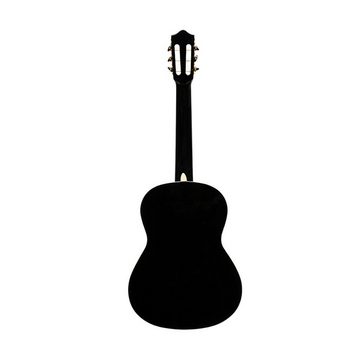 Stagg Konzertgitarre SCL60-BLK klassische Gitarre mit Fichtendecke, Schwarz