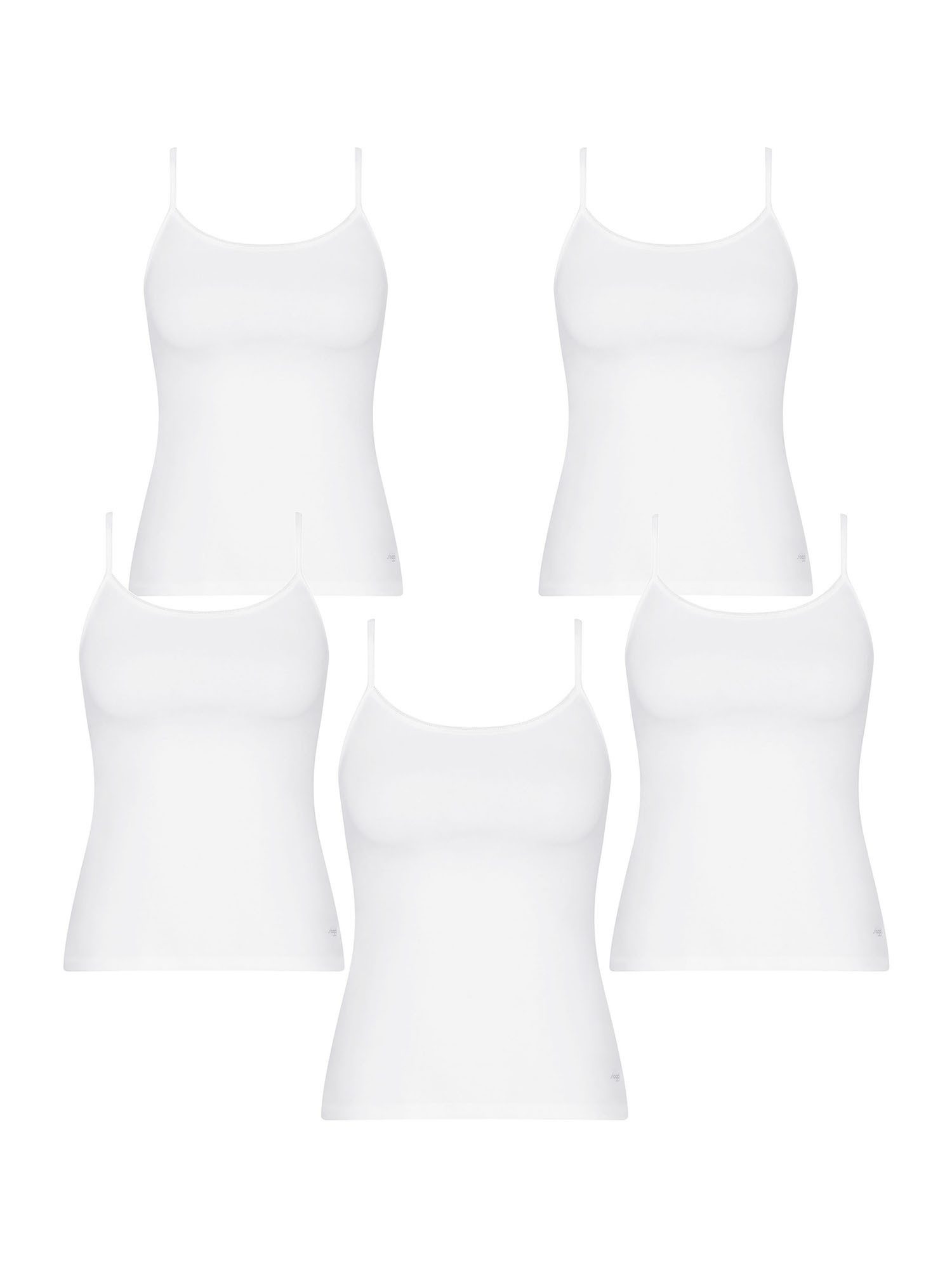 sloggi Spaghettitop Pure Comfort (5-tlg) Frauen Ärmelloses Shirt