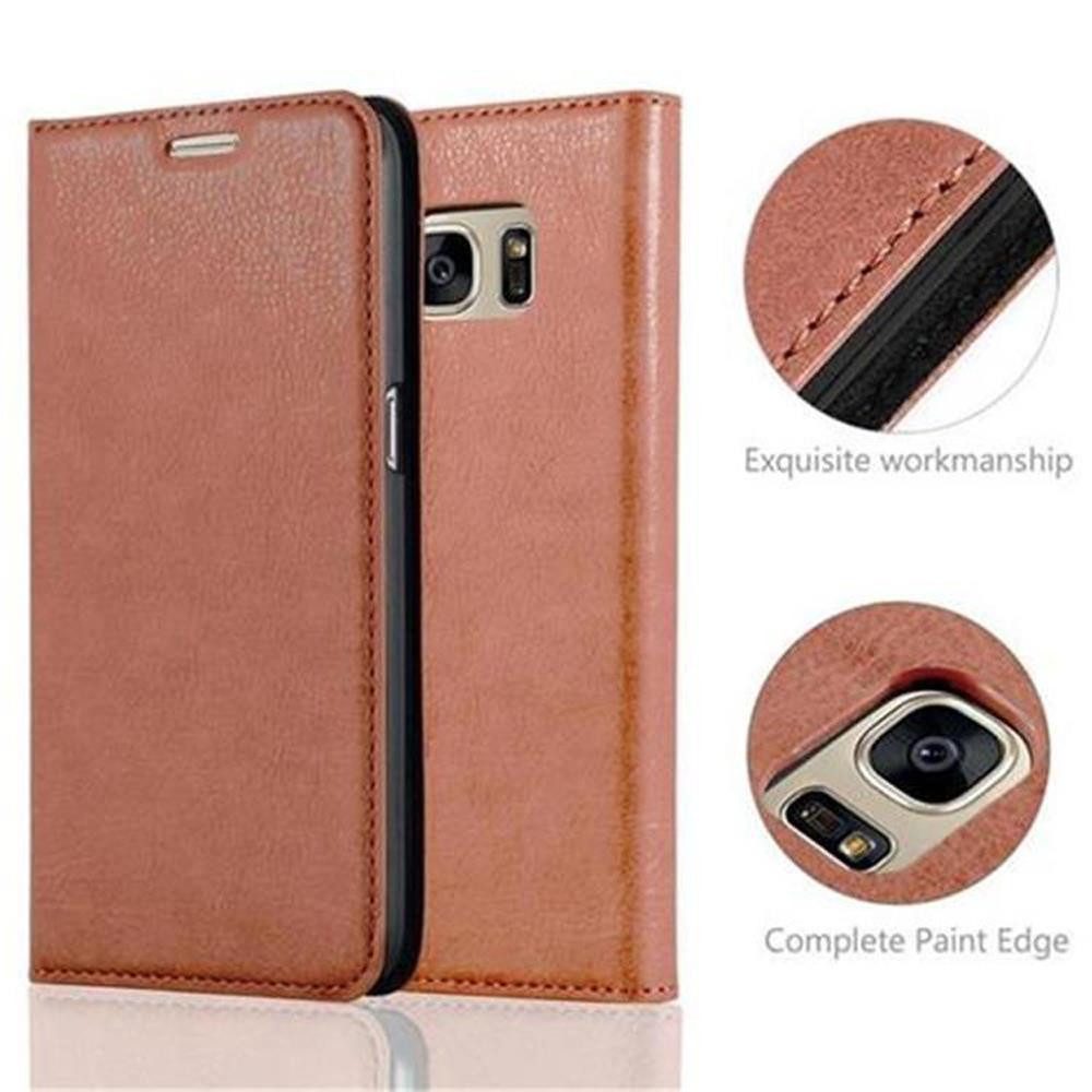 Cadorabo Handyhülle für Samsung Galaxy S7 Hülle Samsung Galaxy S7, Hülle Schutzhülle mit Standfunktion, Magnetverschluss und Kartenfach