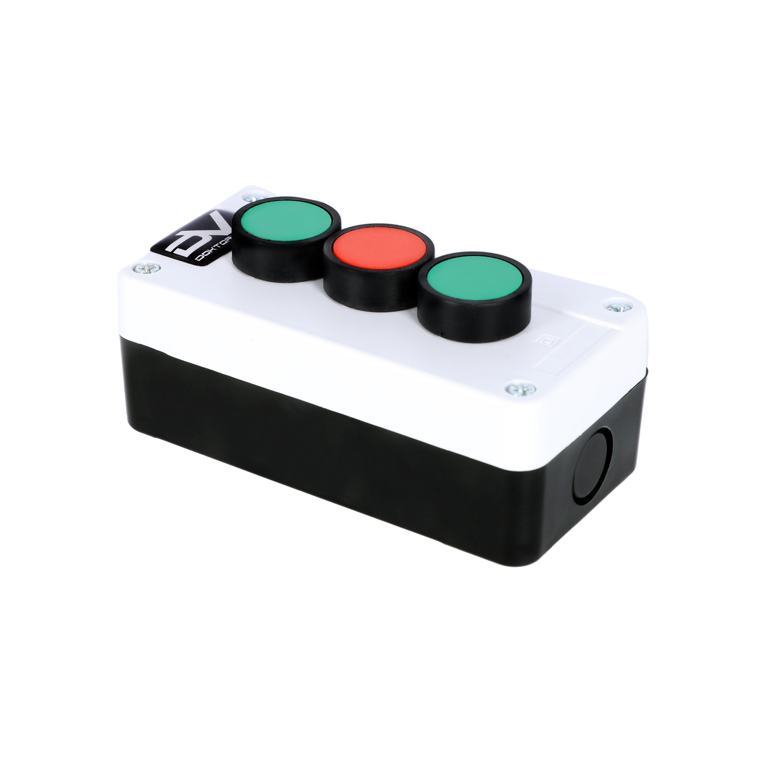 Doktorvolt Schalter Drucktaster 3 Schalter Gehäuse 10/6A 230V IP65 (1-St)