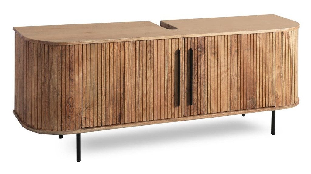 Main Möbel Waschbeckenunterschrank Waschbeckenunterschrank 145x65cm 'Atlantic' Akazie massiv