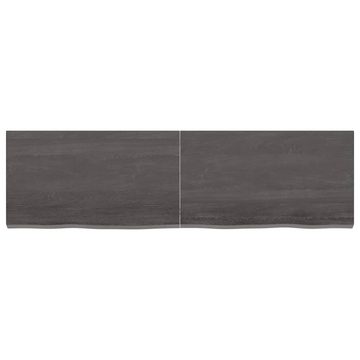 furnicato Tischplatte Dunkelbraun 140x40x(2-4)cm Massivholz Eiche