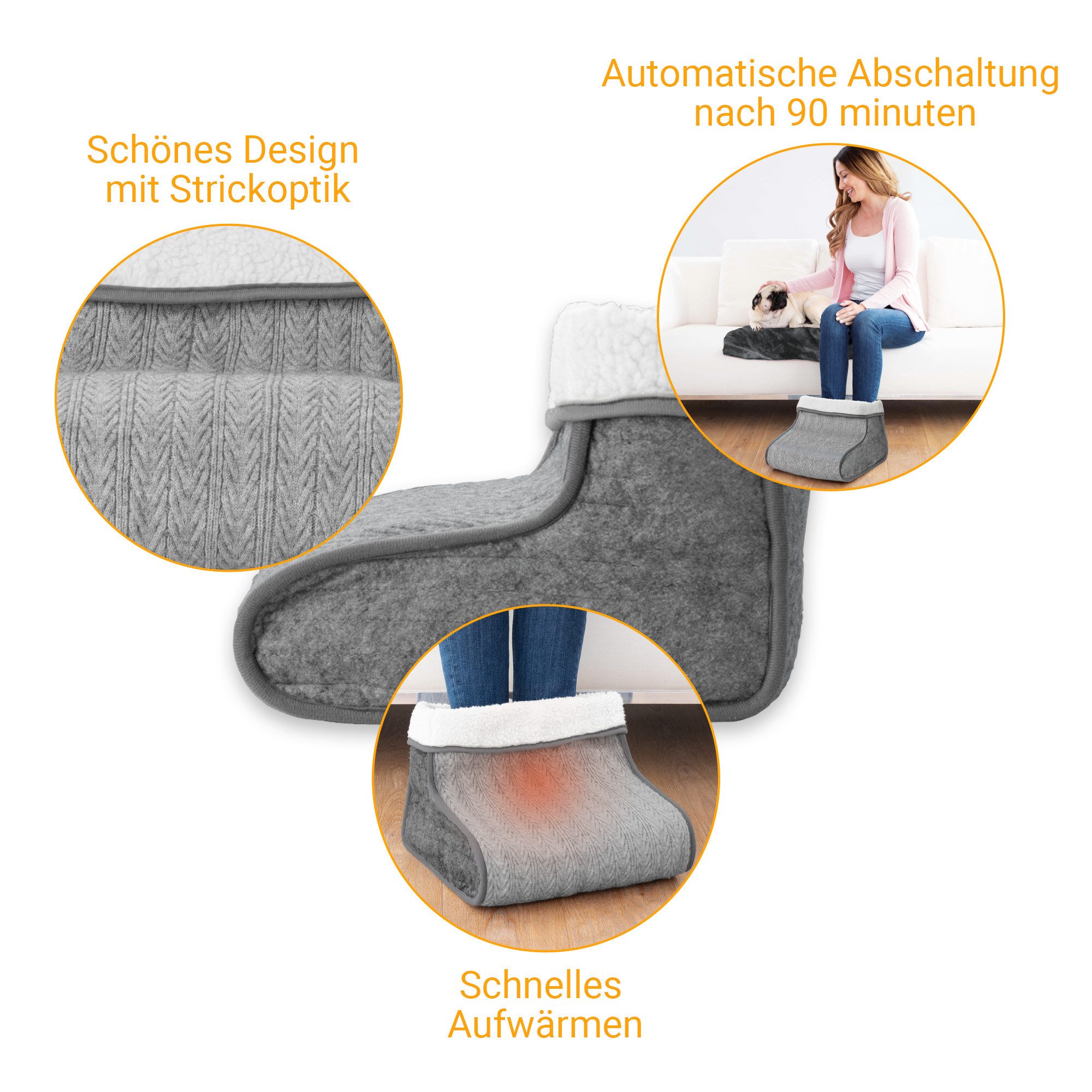 medisana Elektrofußwärmer FW 150, 3 Stufen, autom.Abschaltung, geeignet bis Größe 46, waschbar