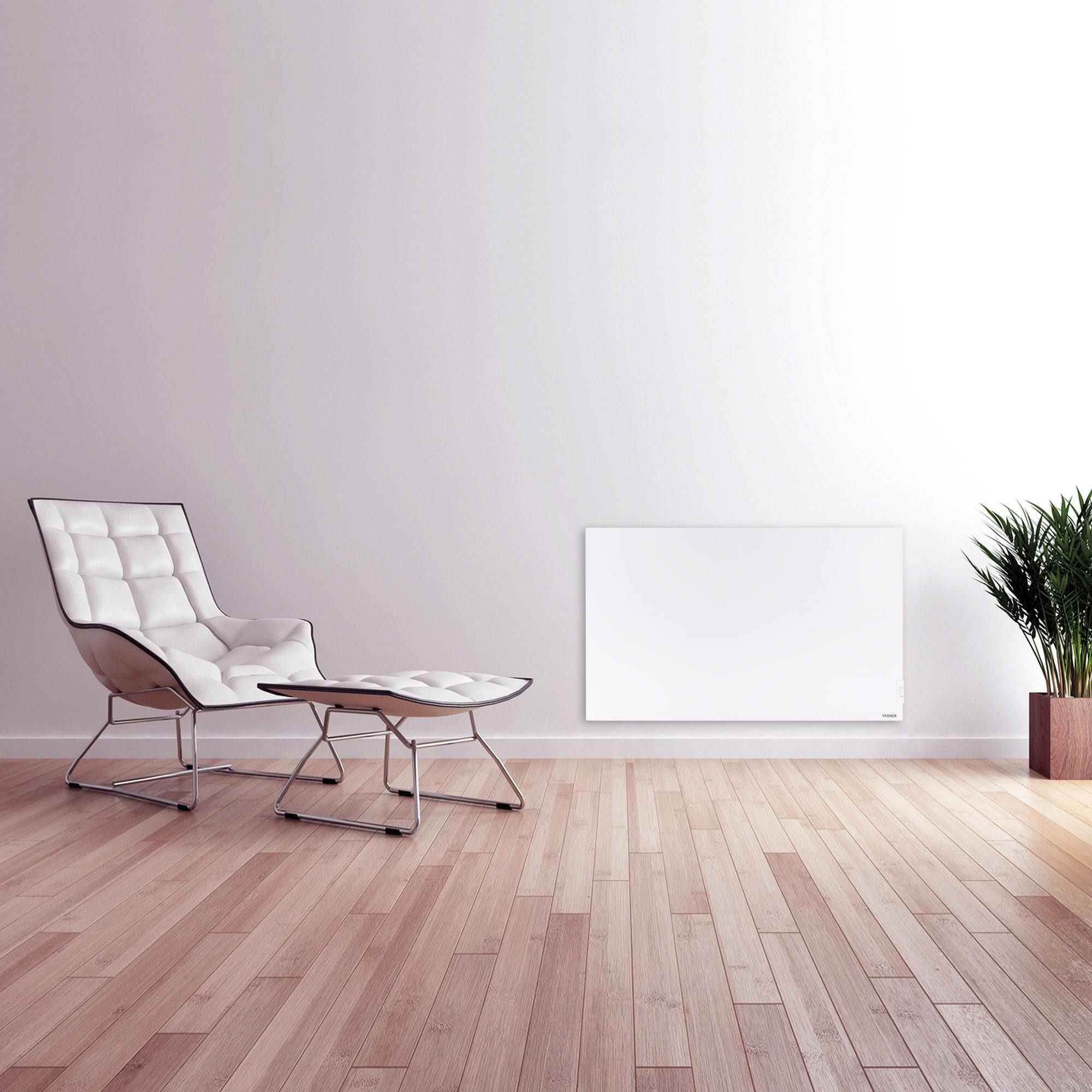 Vasner Elektro-Heizkörper Konvi 600 W, Hybrid Infrarotheizung mit Thermostat weiß