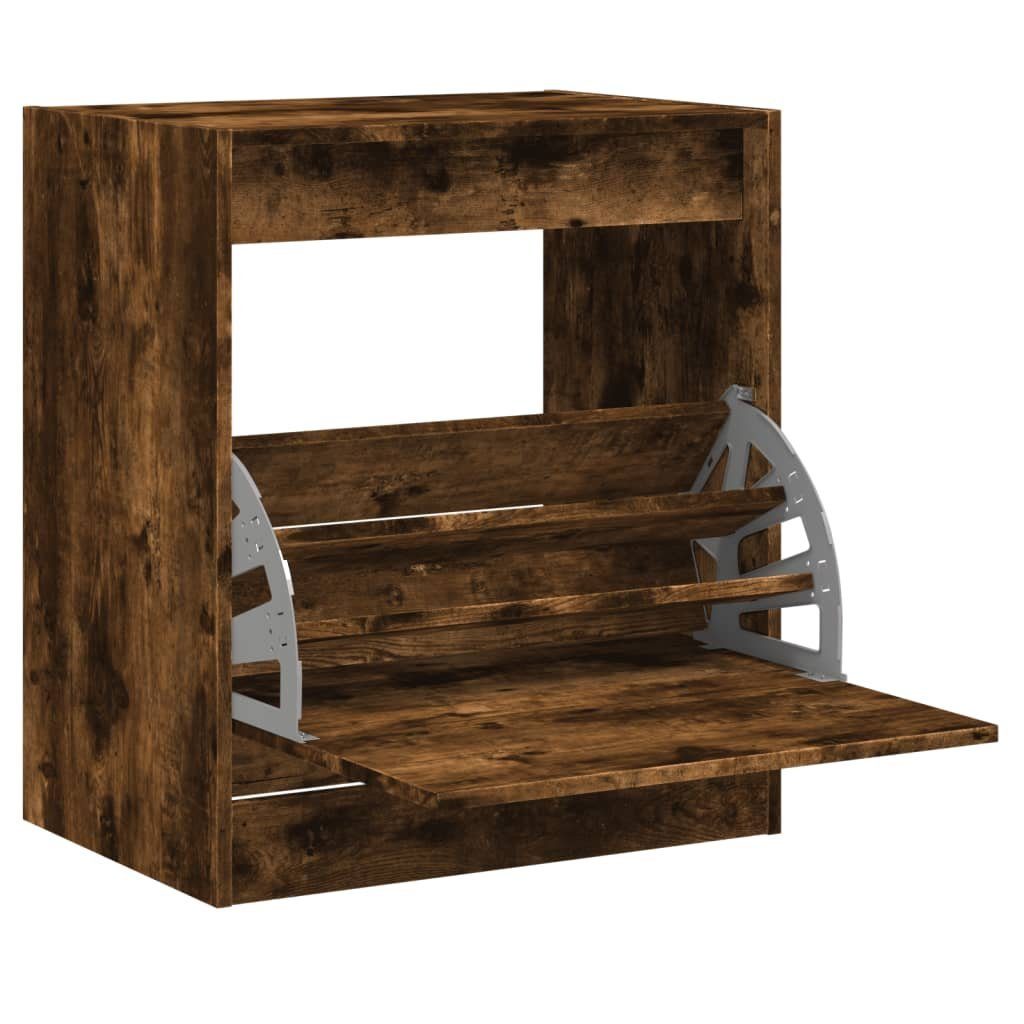vidaXL Schuhschrank 60 x 42 x 69 cm Schuhschrank Räuchereiche 60x42x69 cm Spanplatte