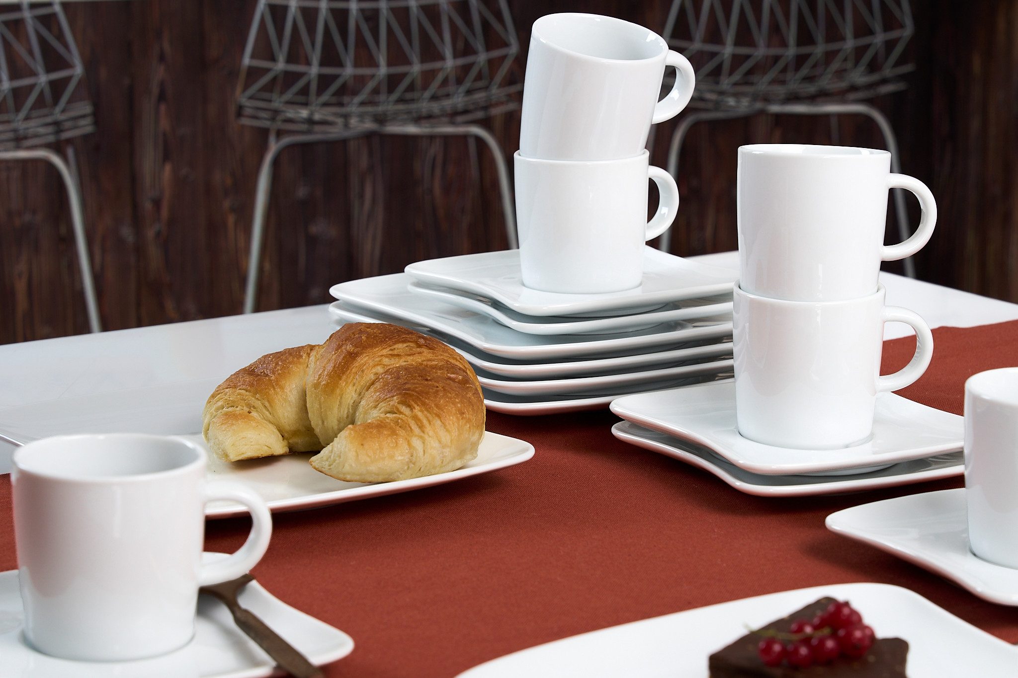 Retsch Arzberg Kaffeeservice Geschirr-Set, Service SANDY (18-tlg), 6 Personen, Porzellan, Porzellan Made in Germany, 18 Teile, für 6 Personen