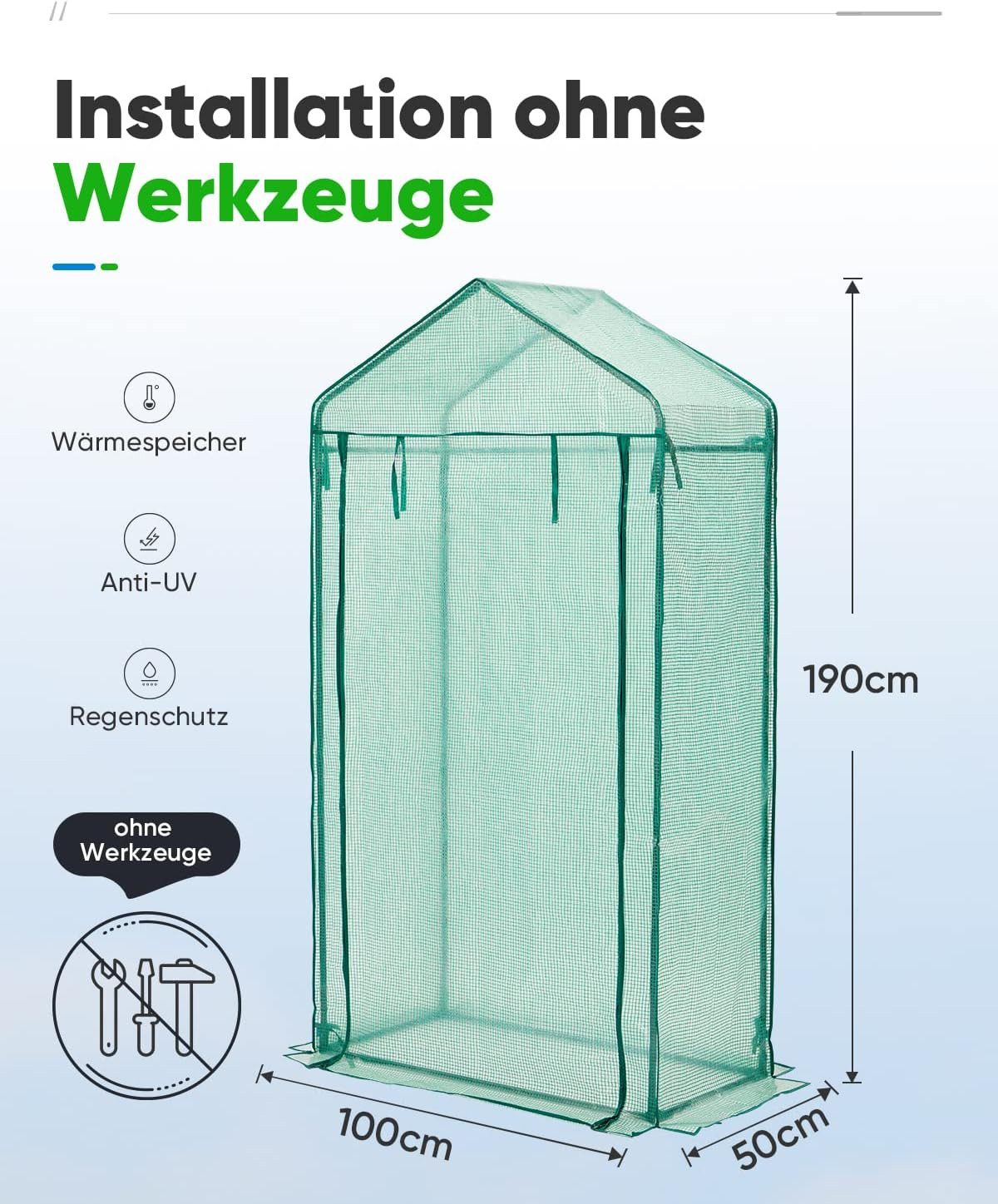 DOTMALL Foliengewächshaus Folie drivhus...