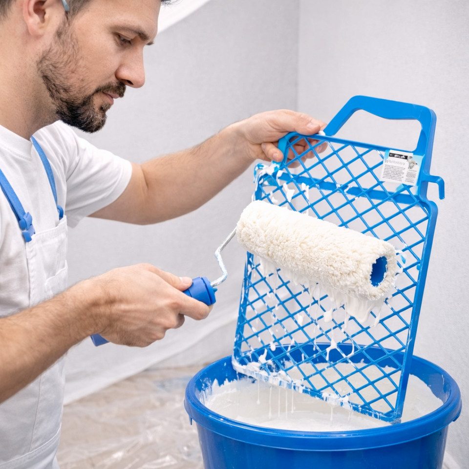 GEKO Abstreifgitter 10x Abstreifgitter Farbgitter Malergitter Kunststoff 19x23 / 26,5x28,5, (Packung, Set: 10 Stück), robuste Kunststoffausführung, wiederverwendbar