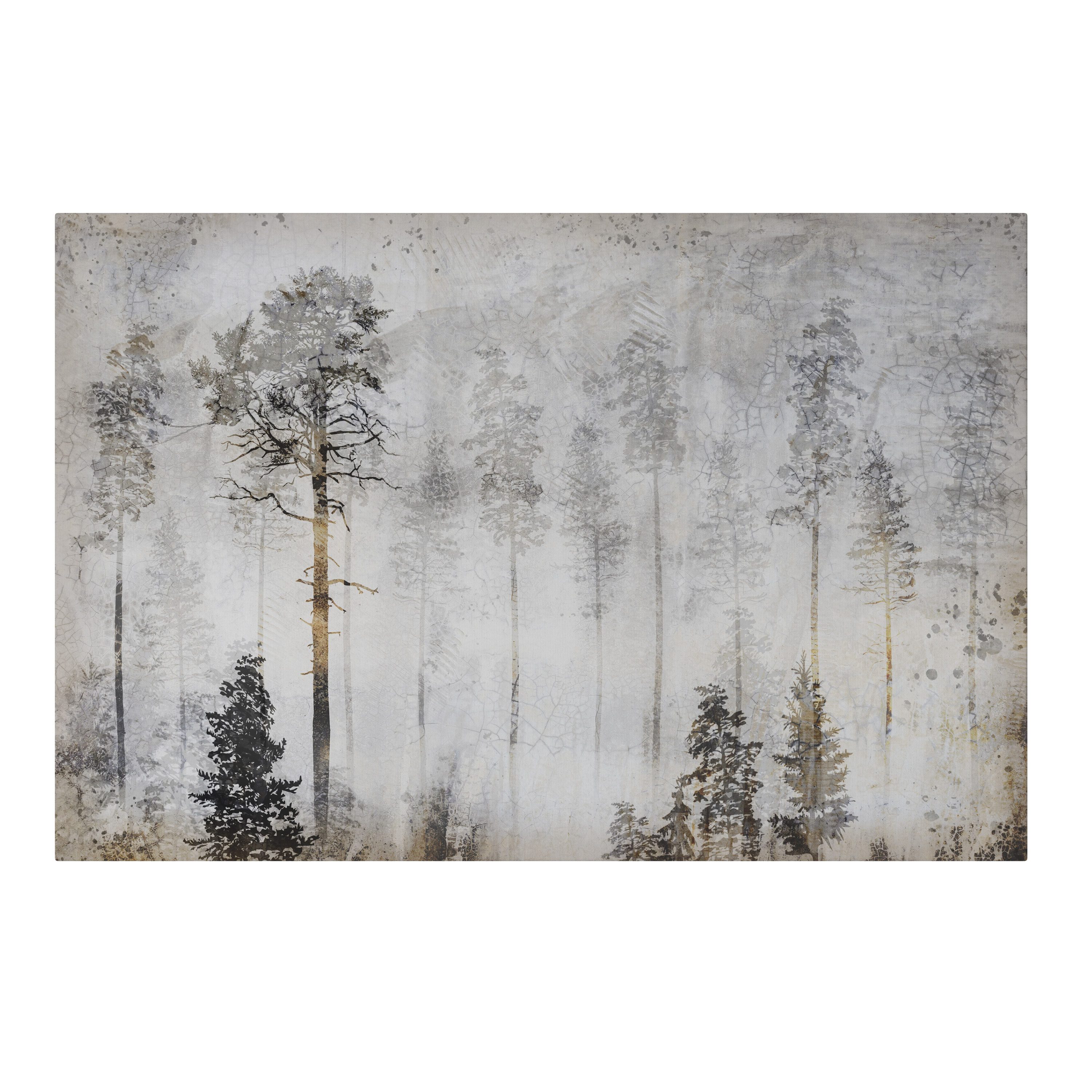 SPACEREBELS Leinwandbild FADE IN THE TREES, Landschaft (1 St), 3 cm Keilrahmen, Baumwollleinwand