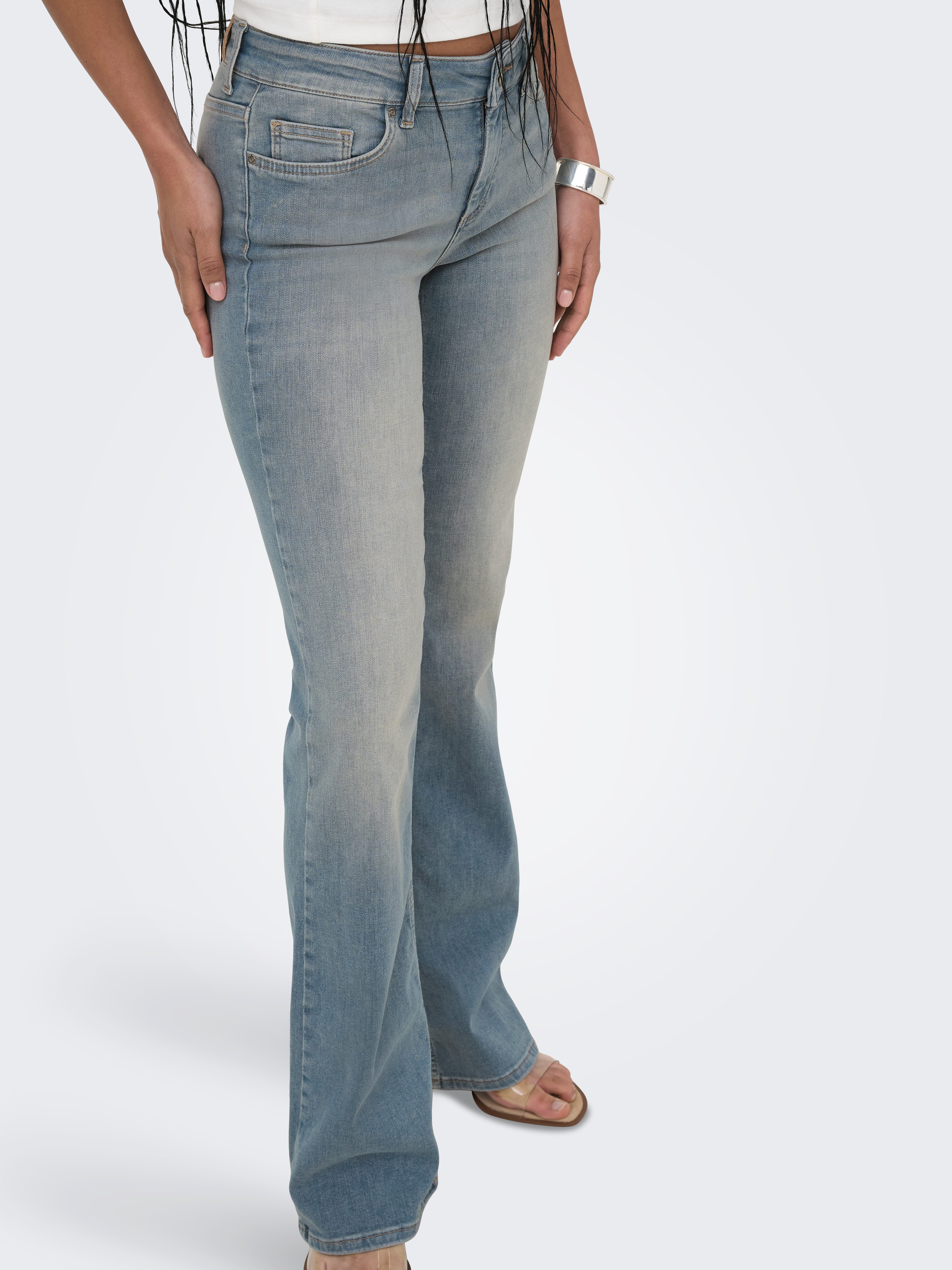 ONLY Bootcut-Jeans ONLBLUSH MID FLARED DNM REA638 Baumwollmischung, bootcut fit