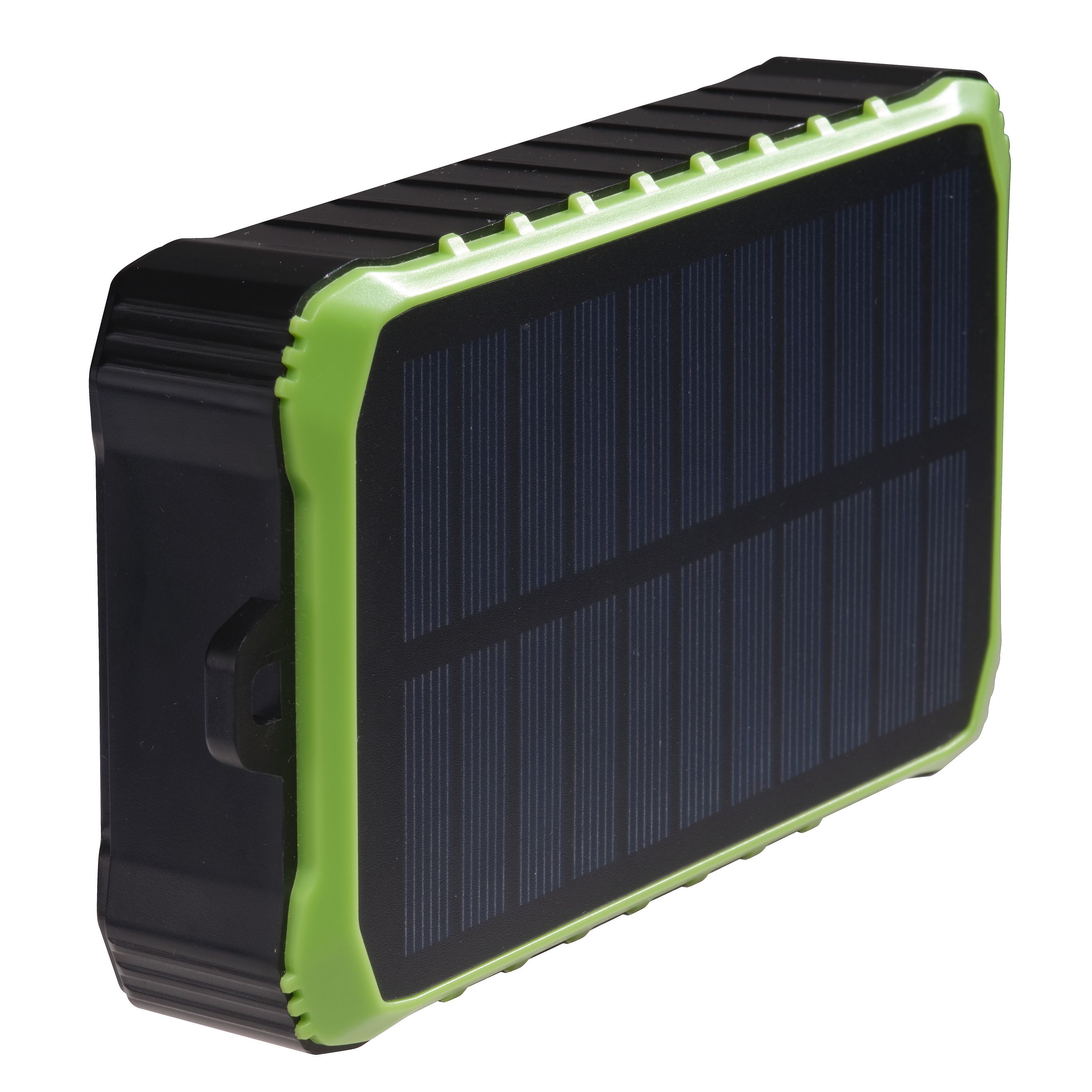 Denver PSO-10012 Solar Powerbank PSO-10012 10 mAh (Eingang 5 V; Ausgänge 2× 5 V/2 A V, 4 St), Dual USB-Out (je 5 V/2 A), Solarpanel oben, Handkurbel