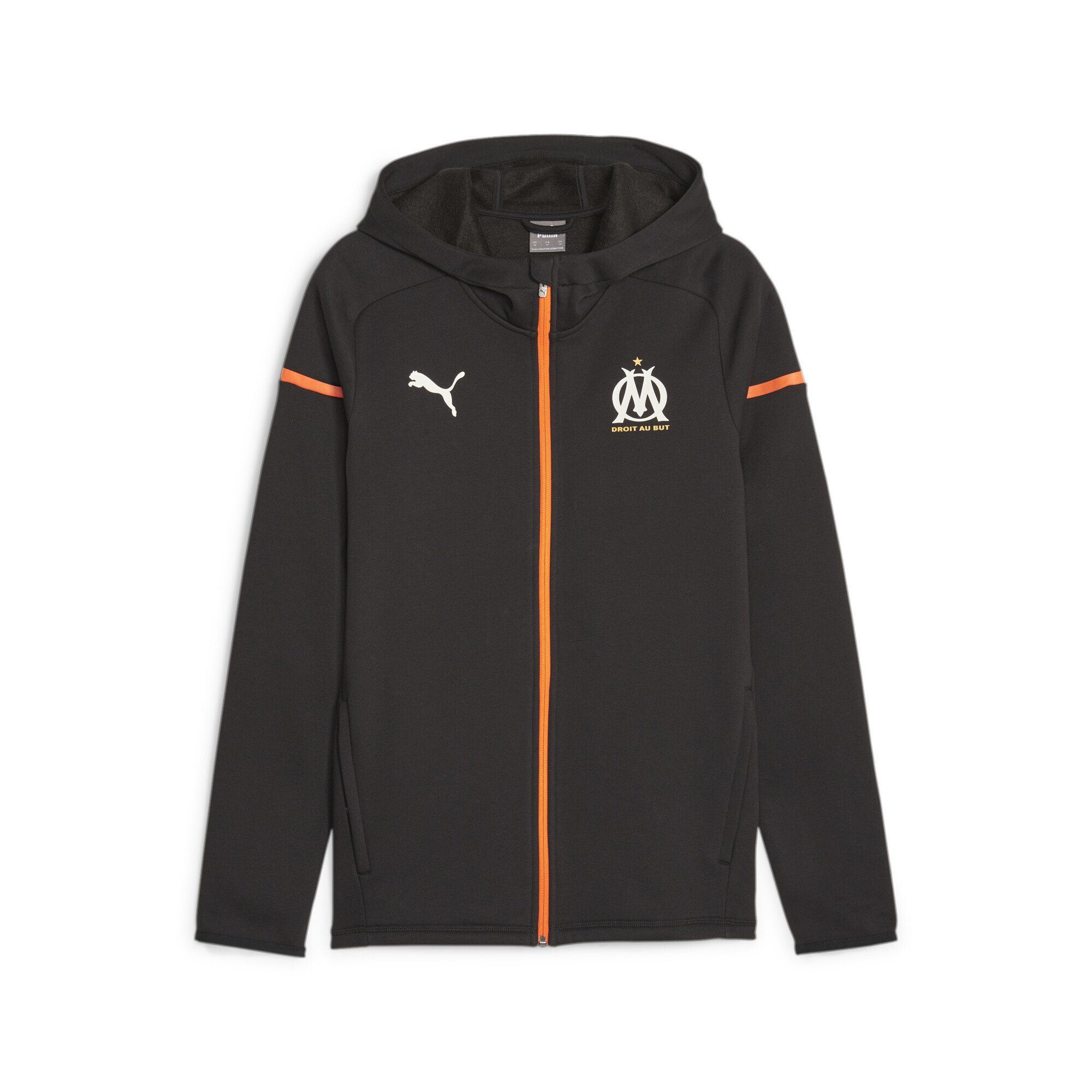 Herren Kapuzenjacke Orange Trainingsjacke de Rickie Football Black Marseille Casuals PUMA Olympique