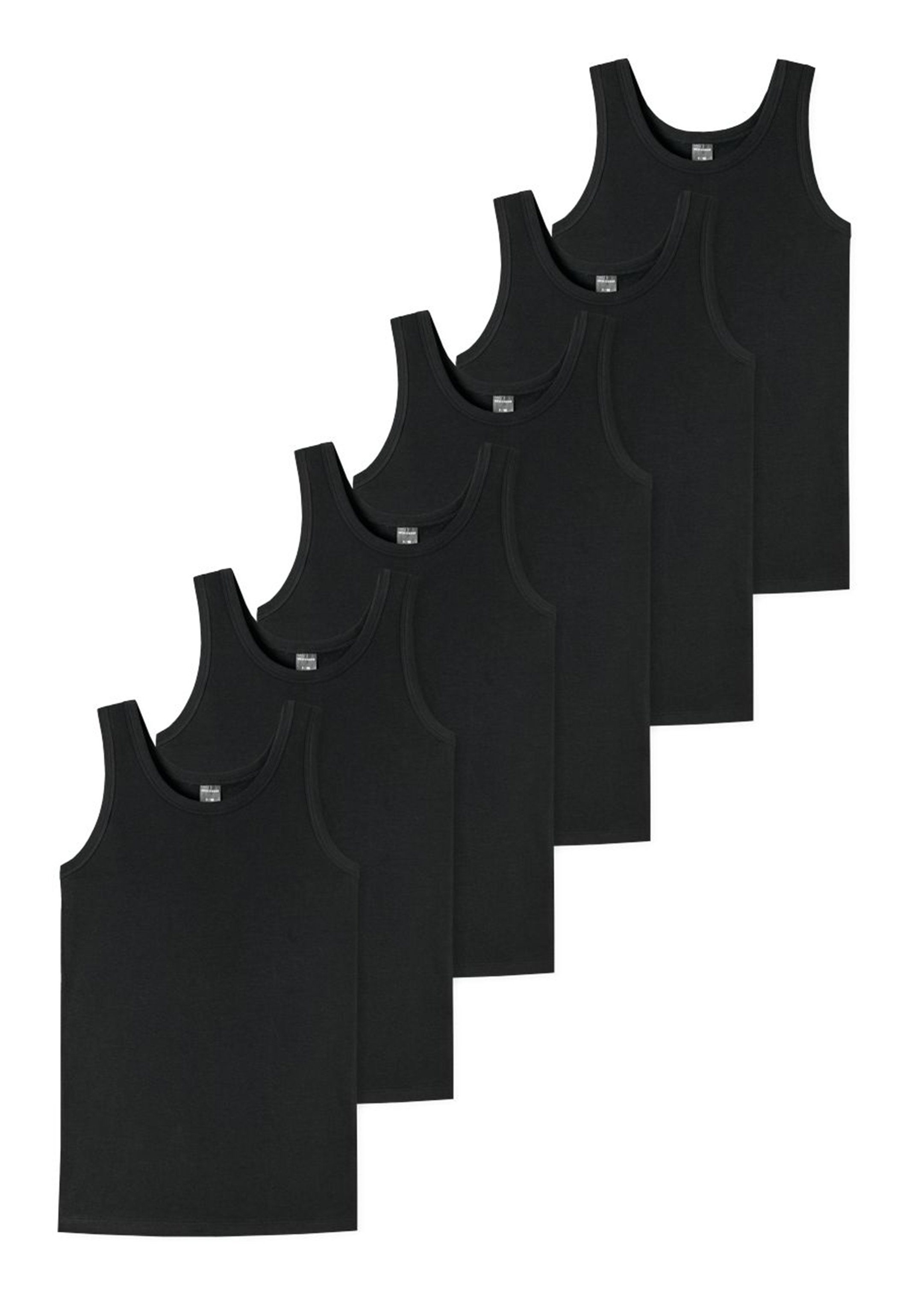 Schiesser Unterhemd 6er Pack Teens Boys 95/5 Cotton (Spar-Set, 6-St) Unterhemd / Tanktop - Baumwolle