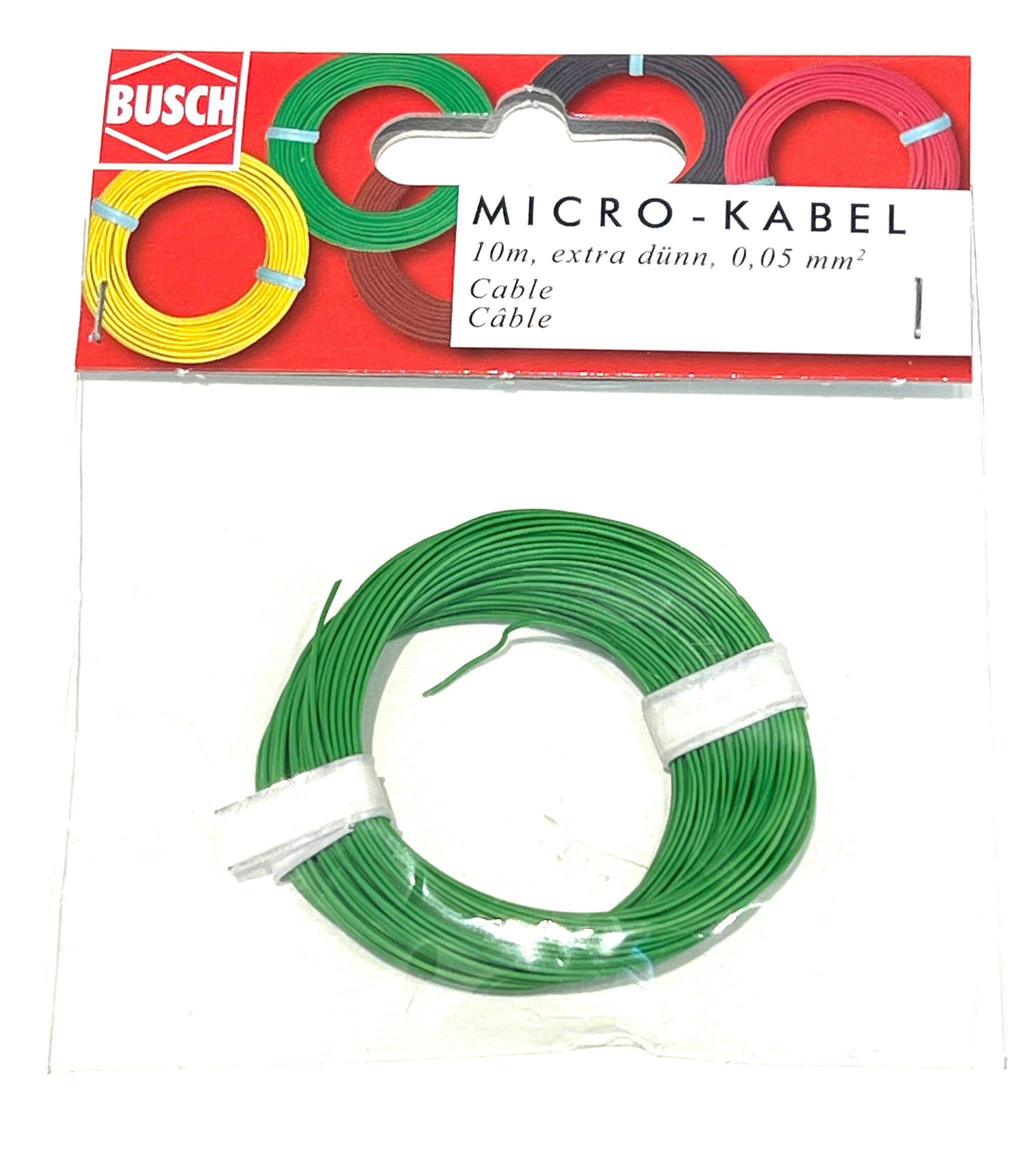 Busch Модель железной дороги Busch Litze Micro-Kabel 0,05 mm² Spezialkabel 10m, Farbe auswählb...