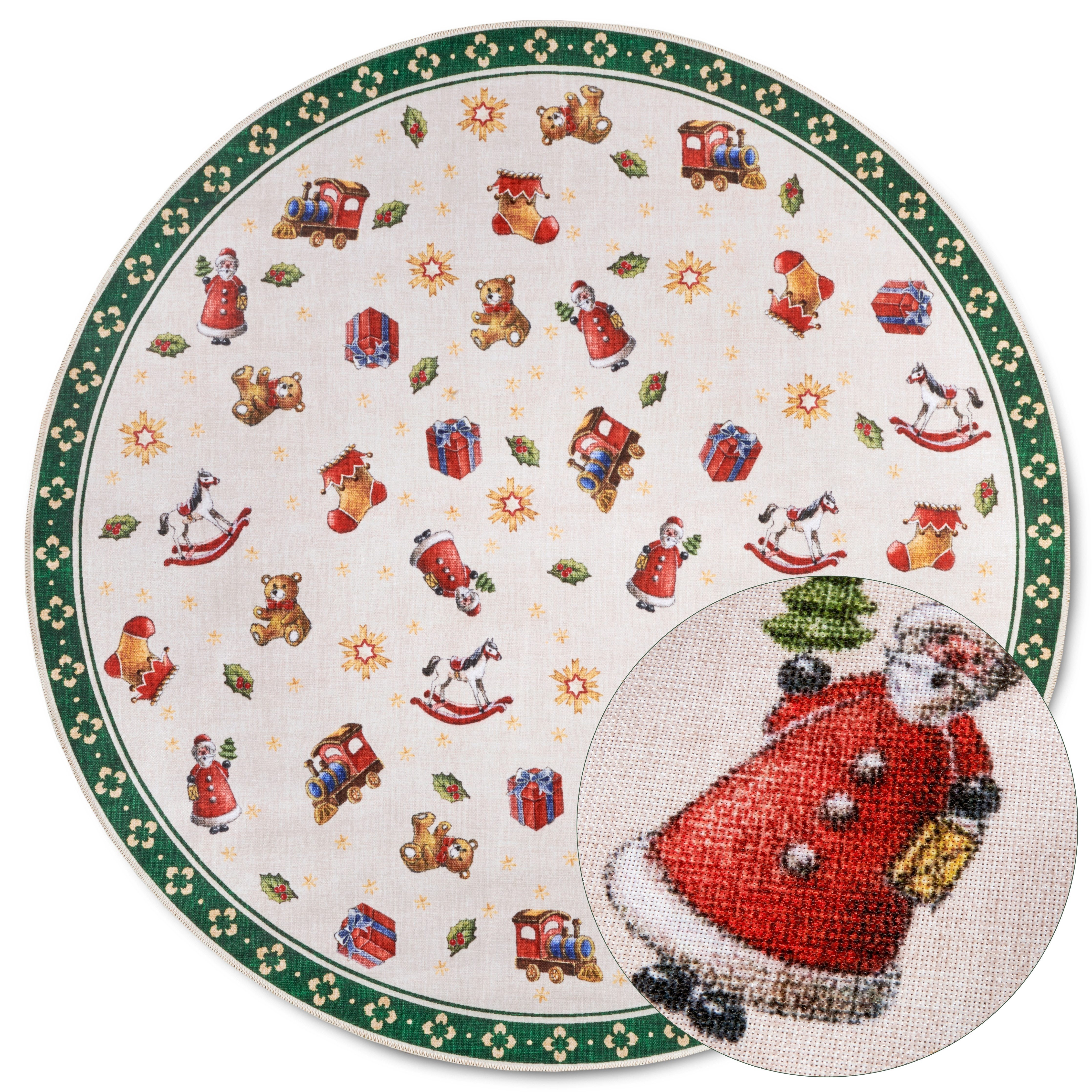 Villeroy & Boch Teppich Nostalgic Toy's Delight, eckig, rund und Läufer, Höhe: 3 mm, Weihnachten, Wohnzimmer, Flur, Geschenk, Toys Delight, Dekoration – Bild 4 von 5
