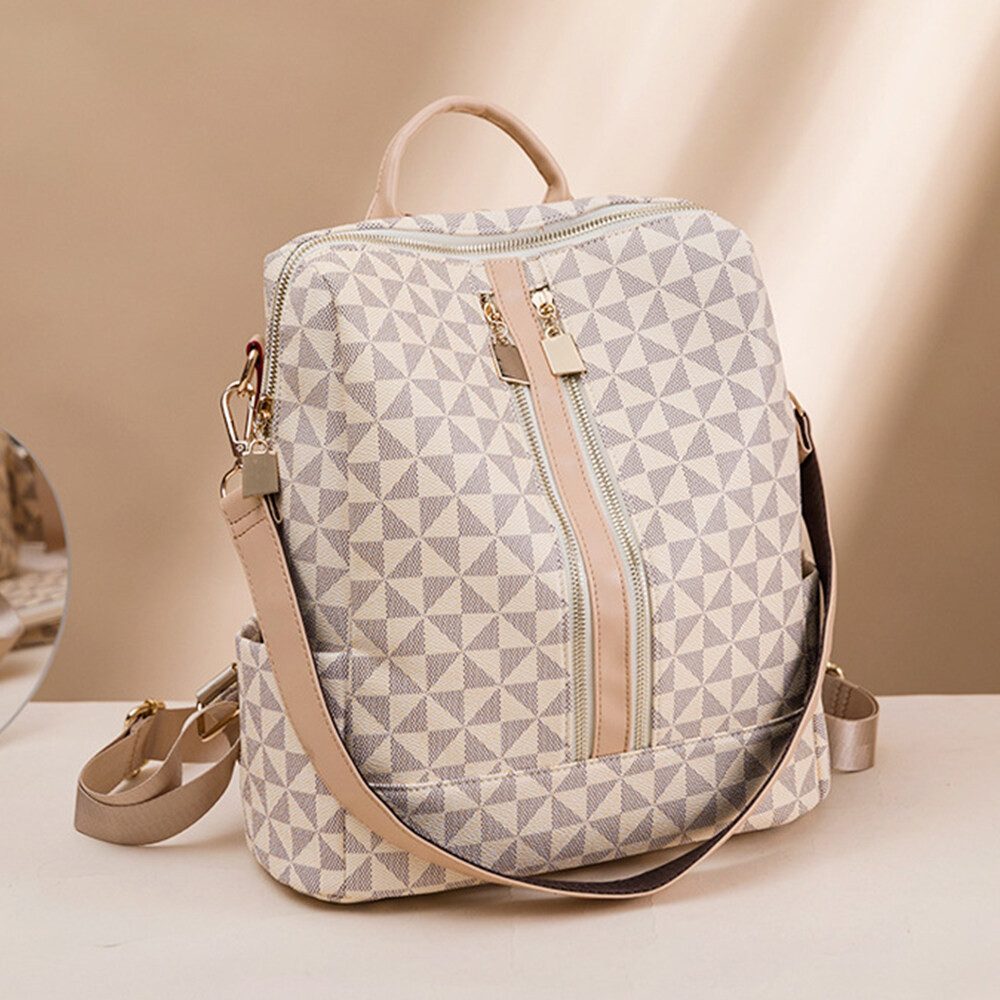 HAUSS SPOLE Rucksack Laptoprucksack Schulrucksack Lederrucksack Reiserucksack Leder (32x32x14 cm Lederrucksäcke mit 20x11 cm Handtasche, Schultertasche, Schule Rucksack, Notebook Laptop Tasche, Vintage), für Herren Damen Jungen Teenager Freizeit Arbeit Business Reisen