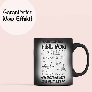 Trendation Tasse Trendation - Mathelehrer Zaubertasse Mathematiker Physik Zaubertassen mit Spruch Lustig Farbwechsel Tasse Physiker Geschenk Mathestudent Welchen Teil von Verstehst Du Nicht, Farbwechsel