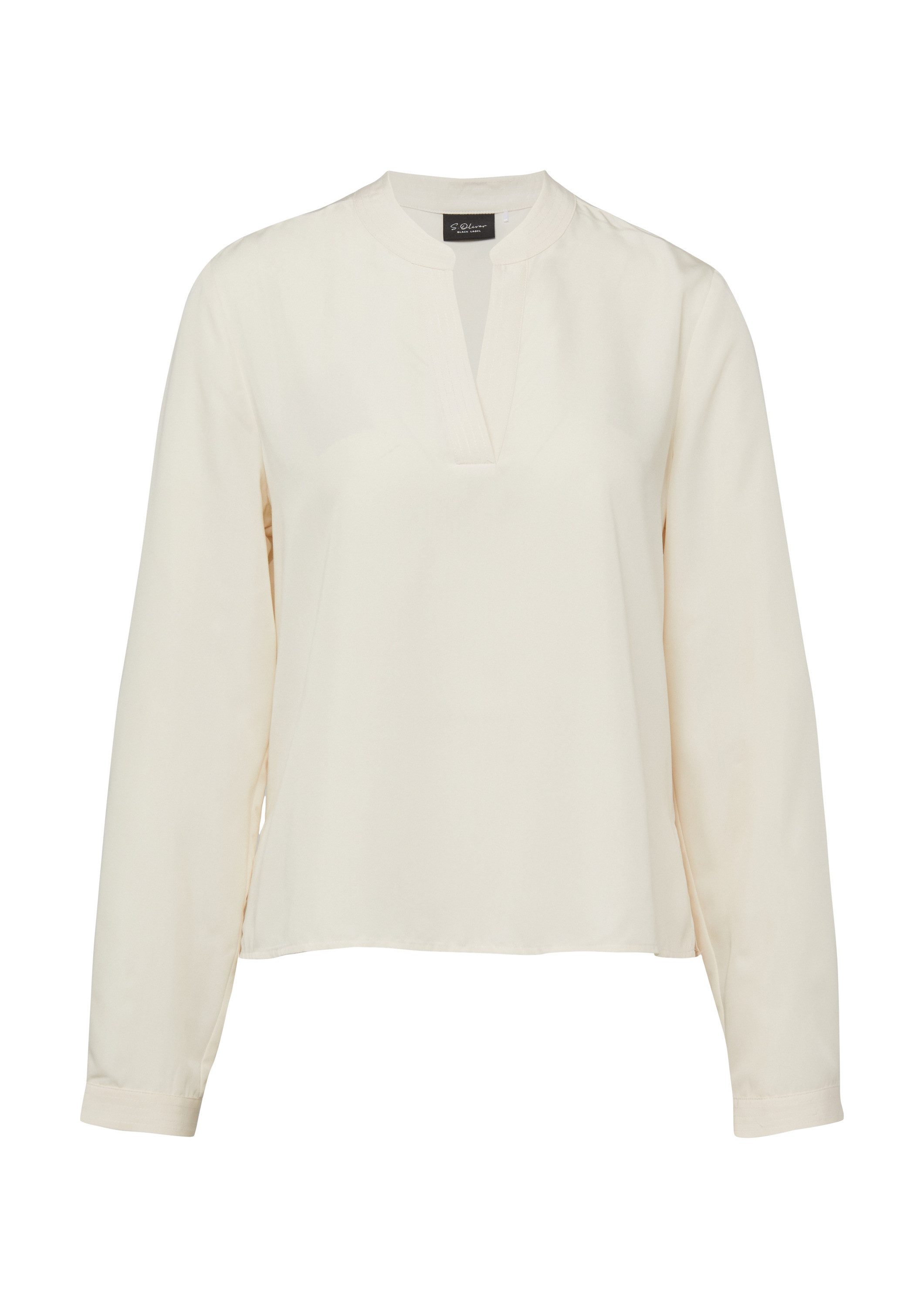 s.Oliver Langarmbluse Bluse Modal-Bluse mit Tunika-Ausschnitt günstig online kaufen
