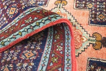 Wollteppich Senneh Teppich handgeknüpft rosa, morgenland, quadratisch, Höhe: 10 mm