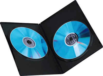Hama DVD-Hülle DVD-Doppel-Leerhülle Slim, 25er-Pack, Schwarz, DVD Hülle