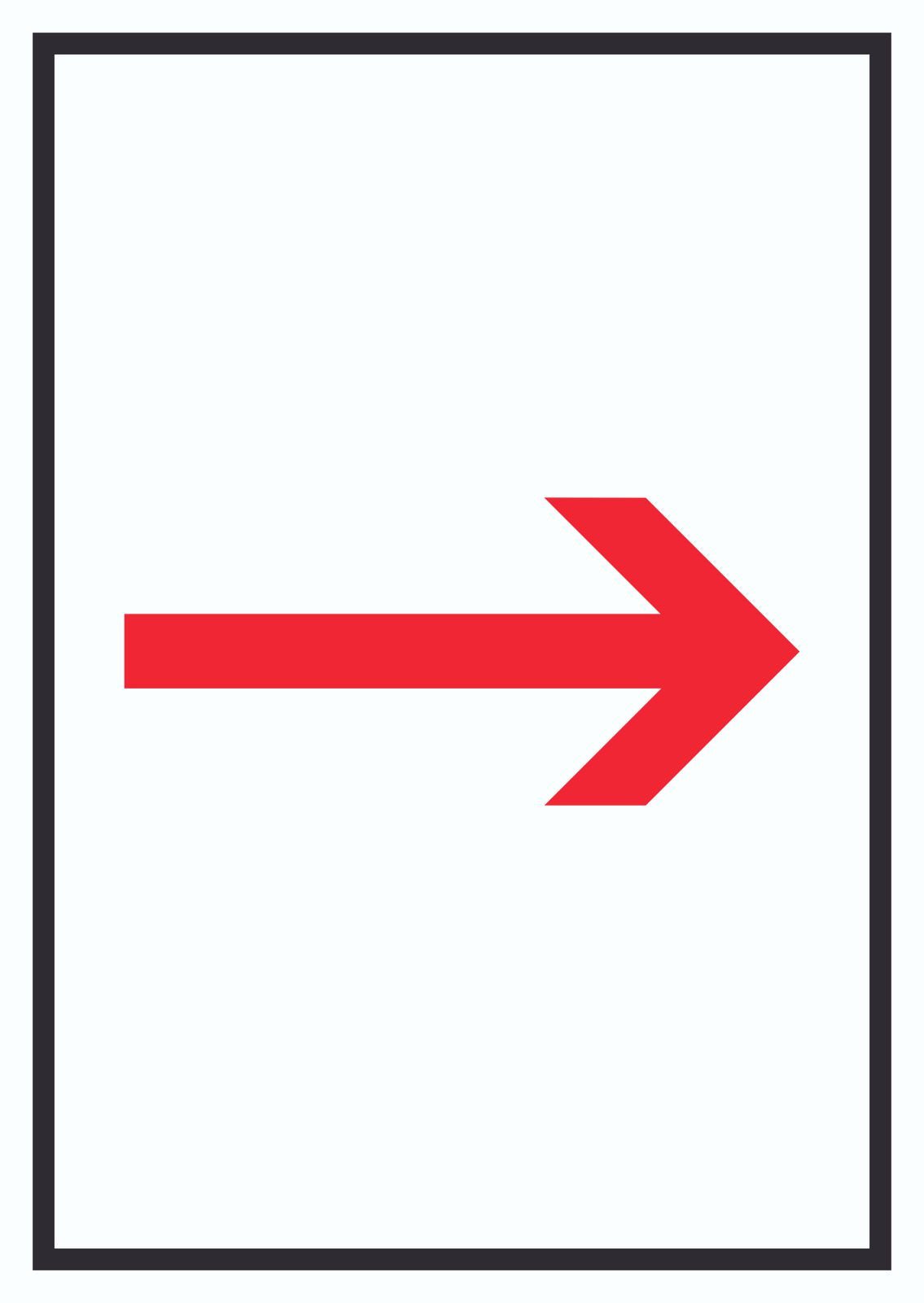 Hinweisschild Richtungspfeil rechts Schild hochkant rot weiss schwarz Pfeil