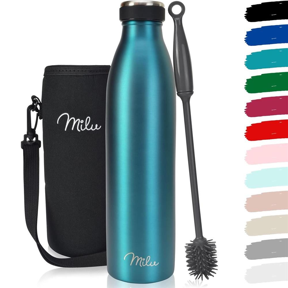Milu Isolierflasche Isolierflasche aus Edelstahl, Thermosflasche, auslaufsicher