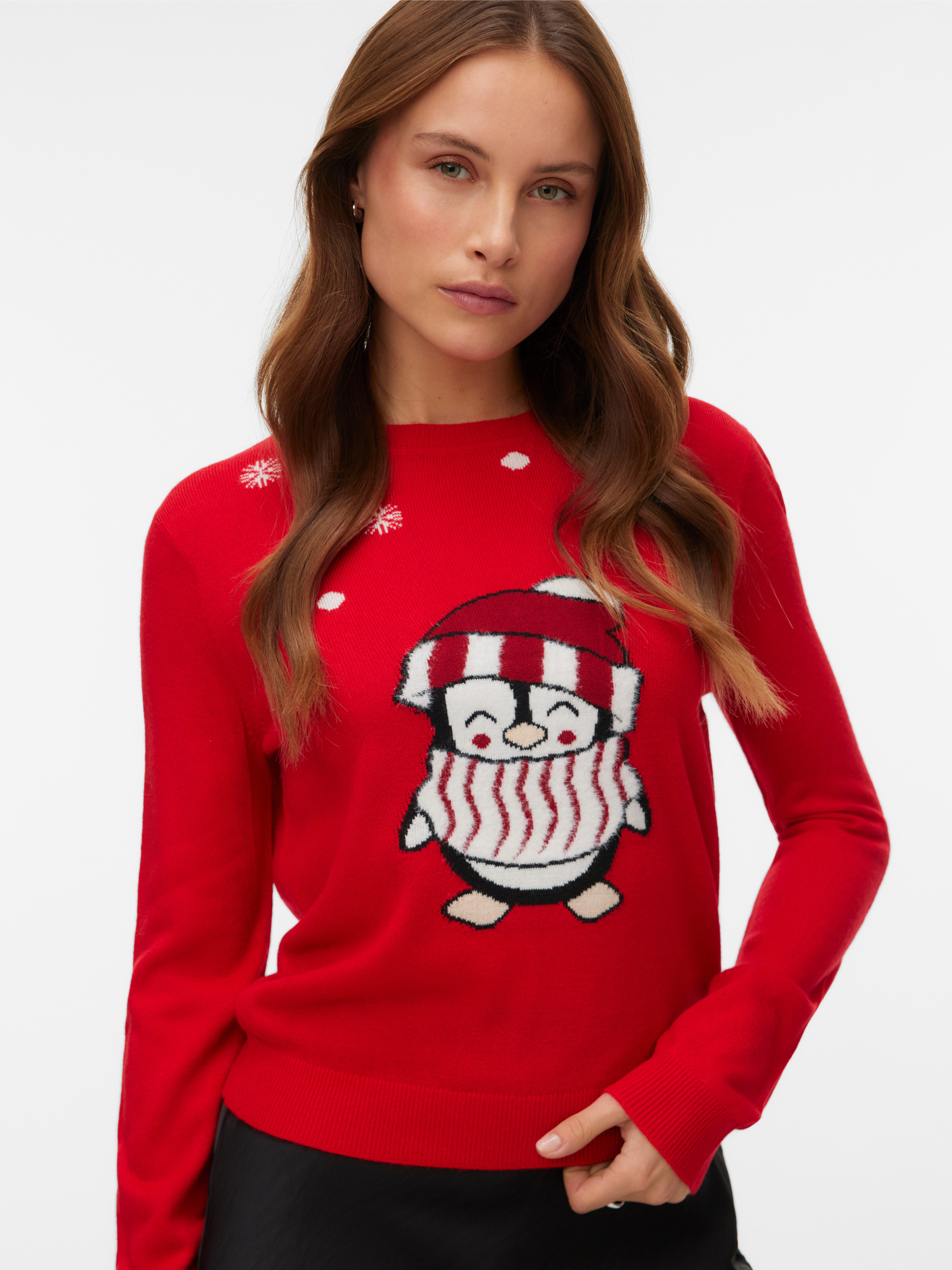 Vero Moda Weihnachtspullover VMCUTE LS O-NECK PULLOVER XMAS BOX