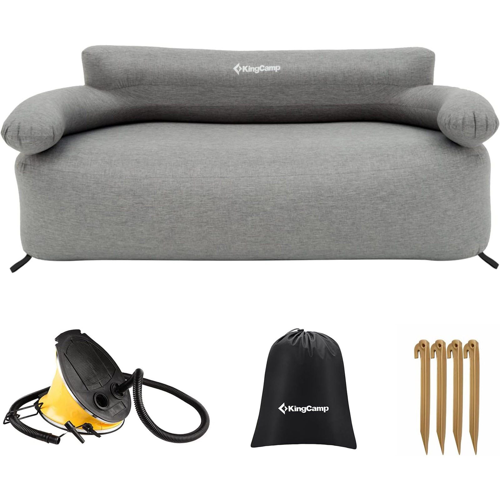 KingCamp Campingstuhl Camping Couch Air Sofa Granit Lounge, Outdoor Luft Sitz Möbel Aufblasbar