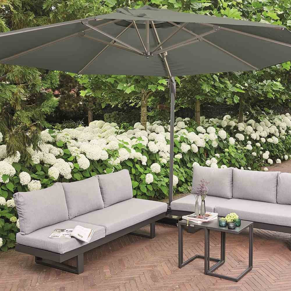 Gartentrends Ampelschirm SUNSET N+, in olive, Aluminium - 252x350cm (HxD)