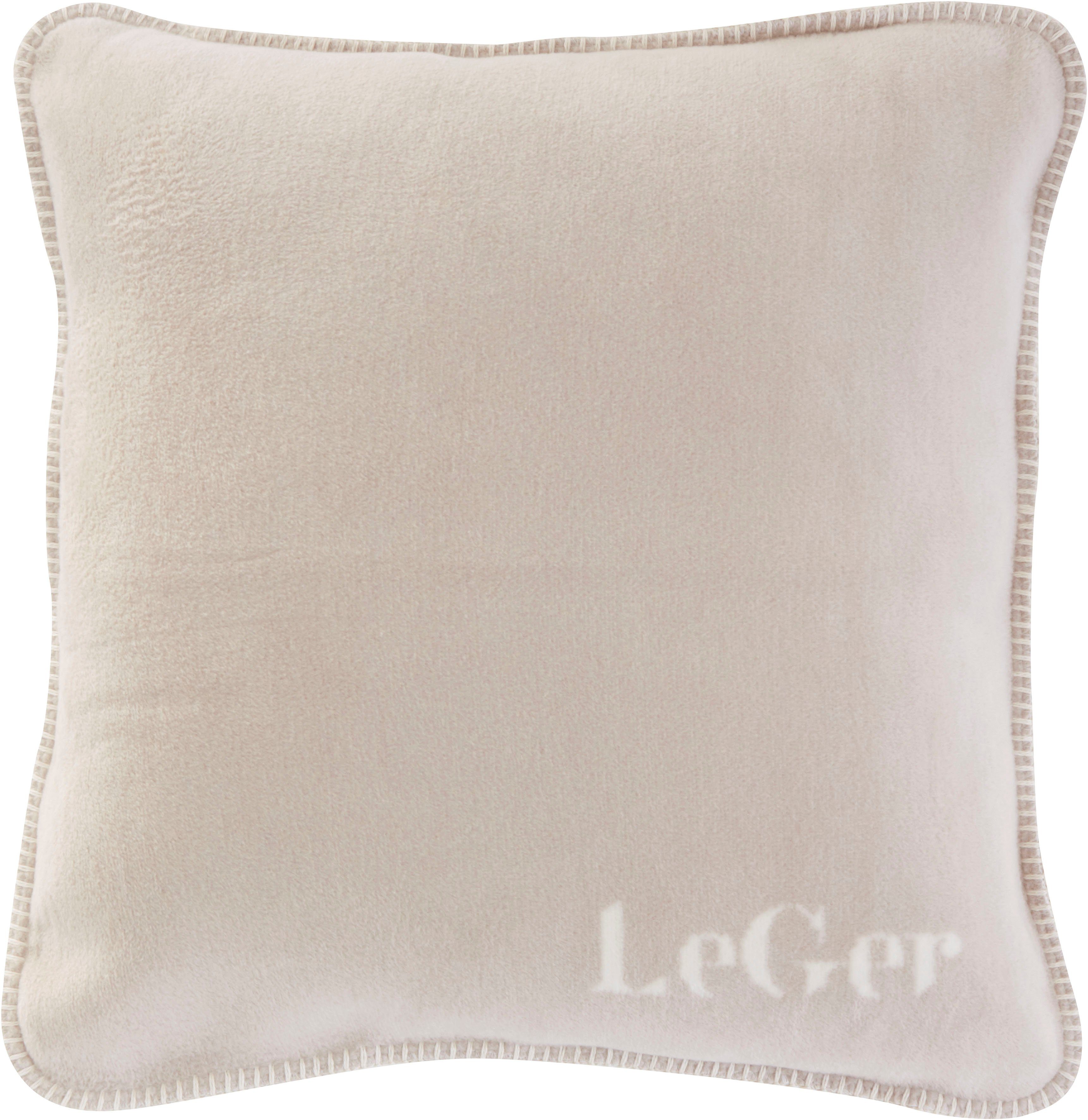 LeGer Home by Lena Gercke Dekokissen Anisa, mit modernem Schriftzug, Kissenhülle ohne Füllung, 1 Stück 50x50 cm creme/beige