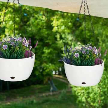 relaxdays Blumenampel 2 Blumenampeln mit Wasserspeicher - XL