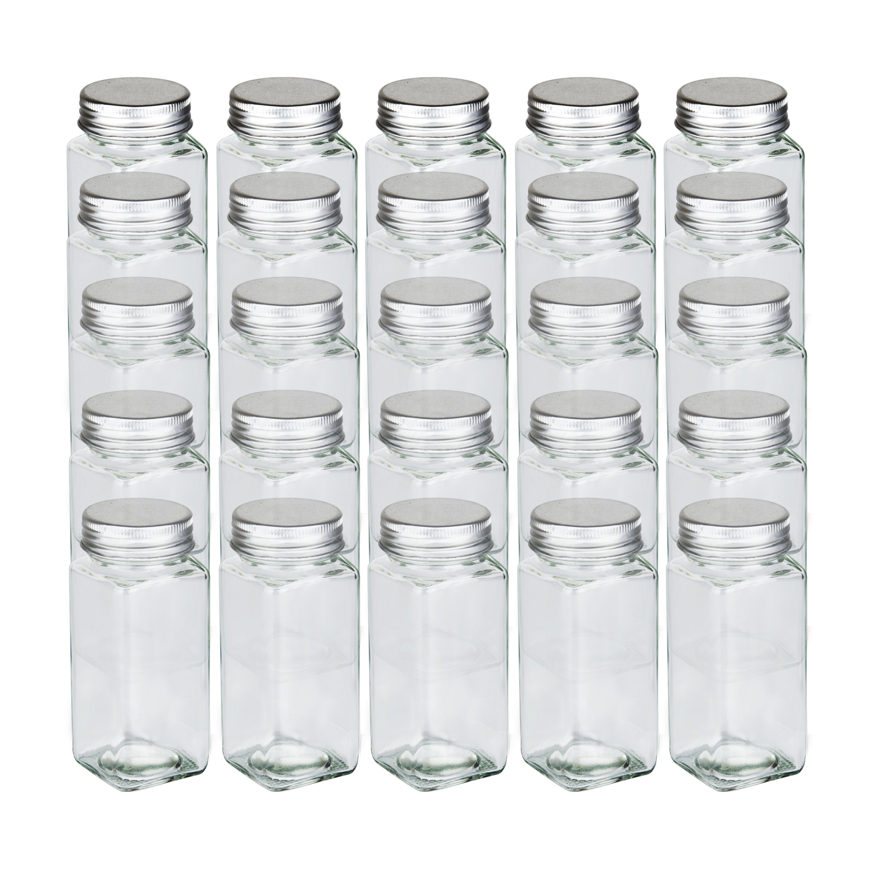 Gewürzgläser Glas, Vorratsdose 25pcs, Set Aluminium Ribelli