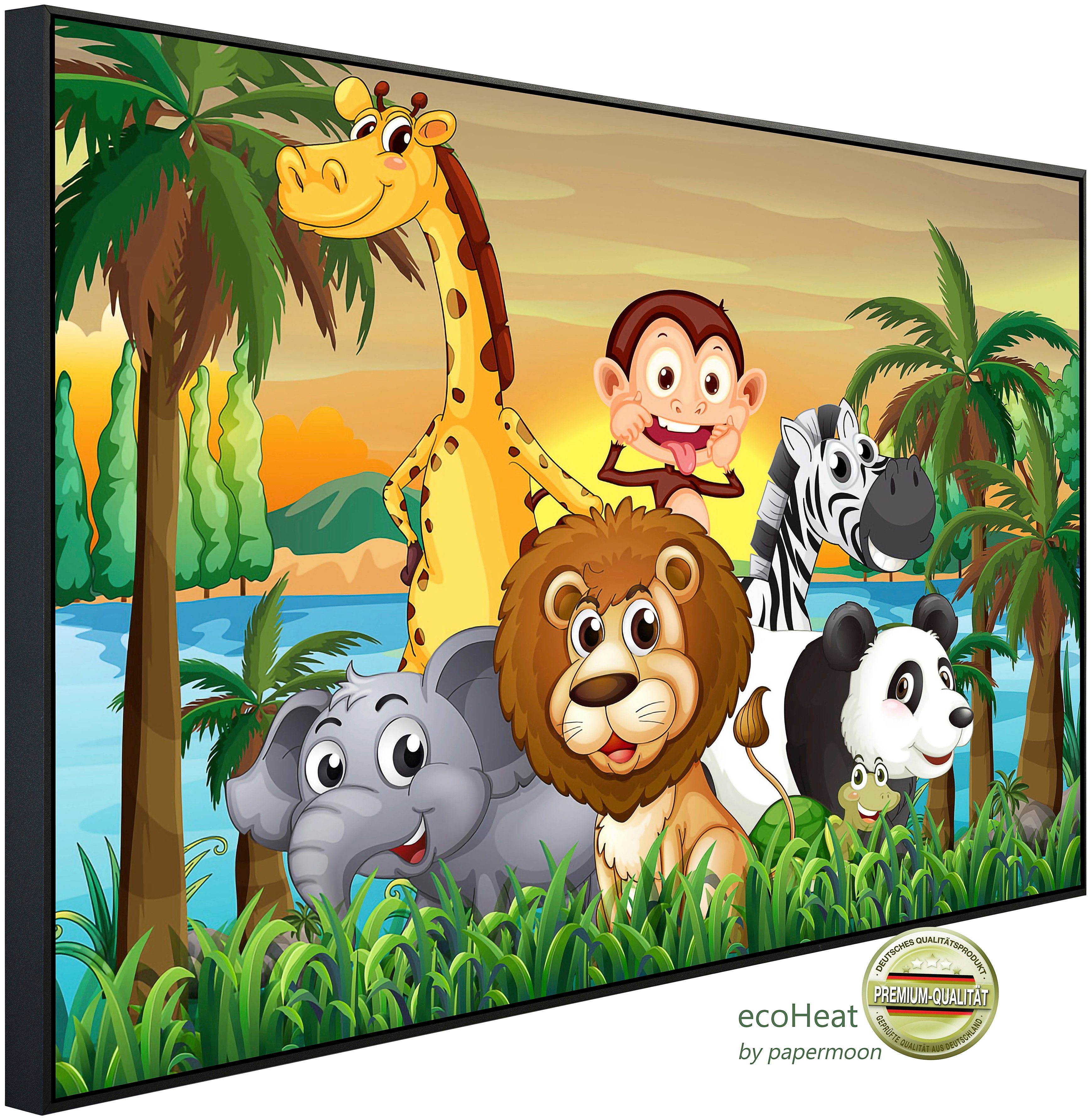 Papermoon Infrarotheizung Dschungeltiere, sehr angenehme Strahlungswärme