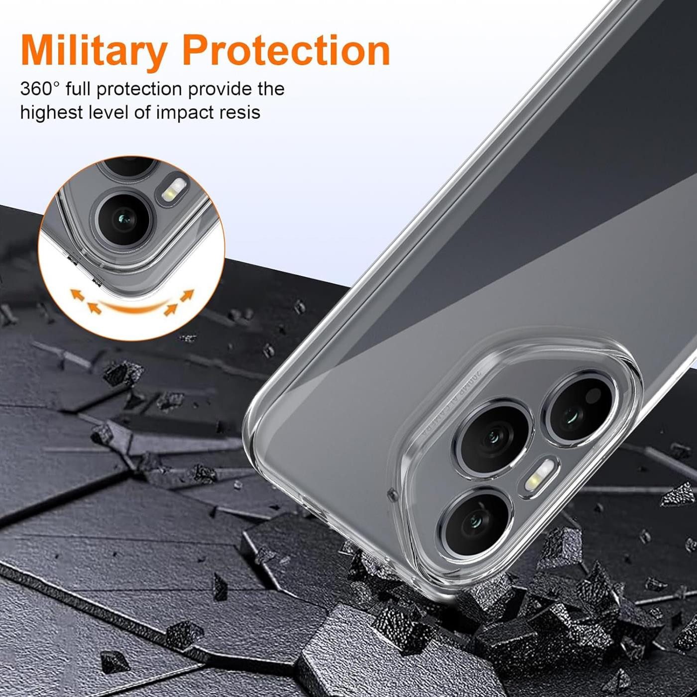 CoolGadget Handyhülle Transparent Ultra Slim Case für Honor 400 Pro 6,7 Zoll, Silikon Hülle Dünne Schutzhülle für Honor 400 Pro Hülle – Bild 4 von 5