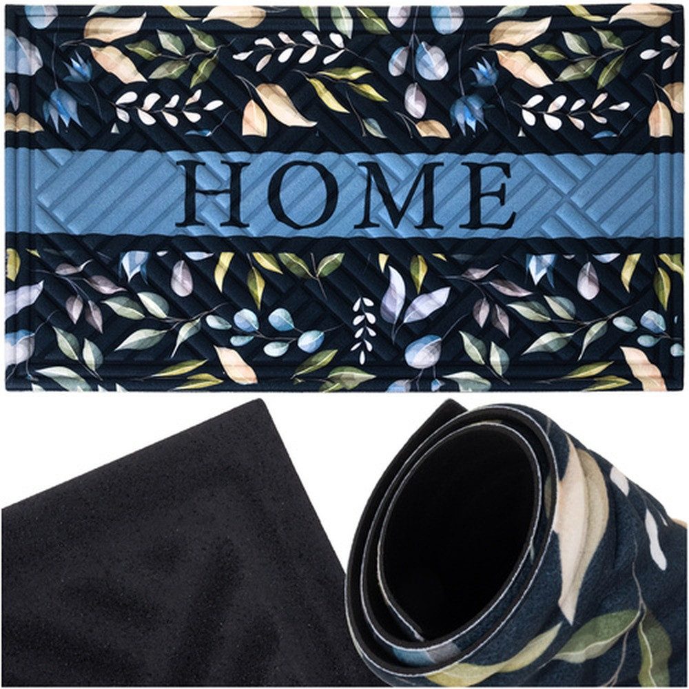 Ruhhy Fußmatte Eingangsmatte 75x45cm Schuhmatte, Eckig, Höhe: 3 mm, einfach ausschütteln, absaugen oder abspülen