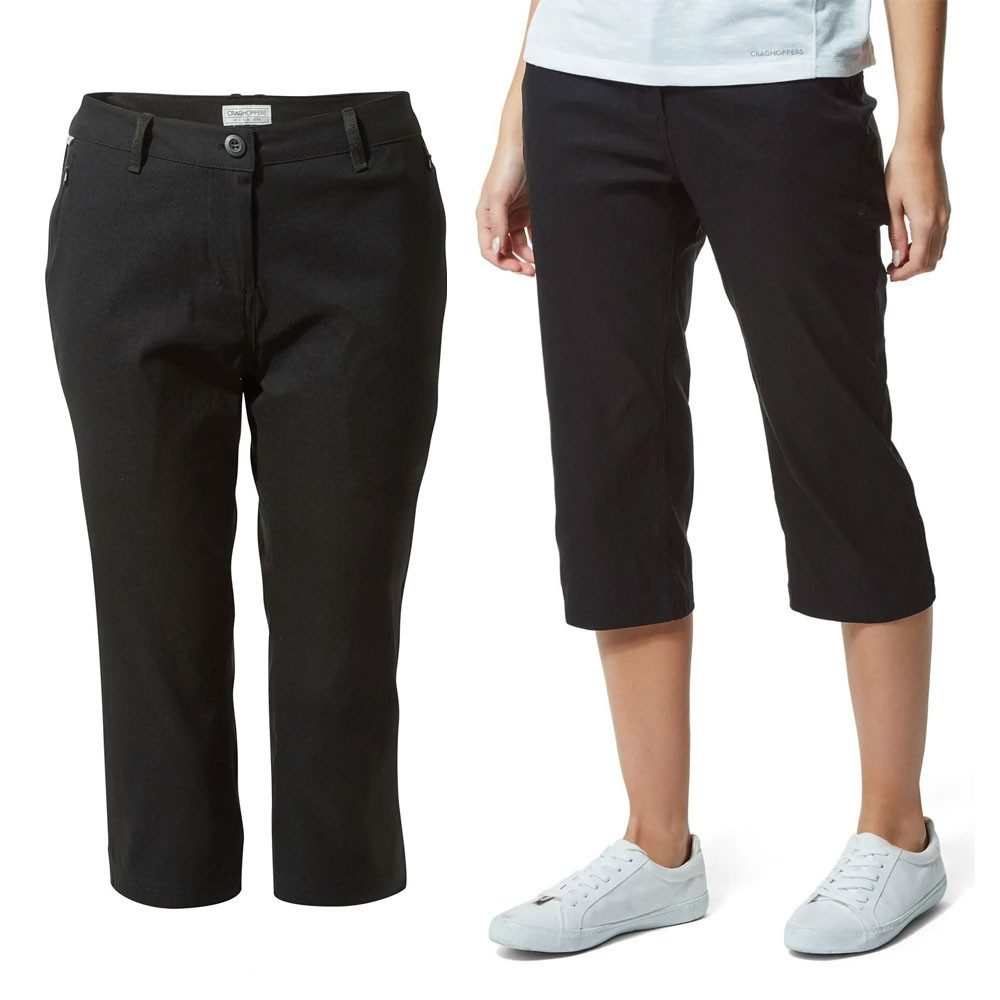 Craghoppers Trainingstights Craghoppers - Kiwi Pro III Damen Caprihose Capri-Shorts (48cm) schwarz