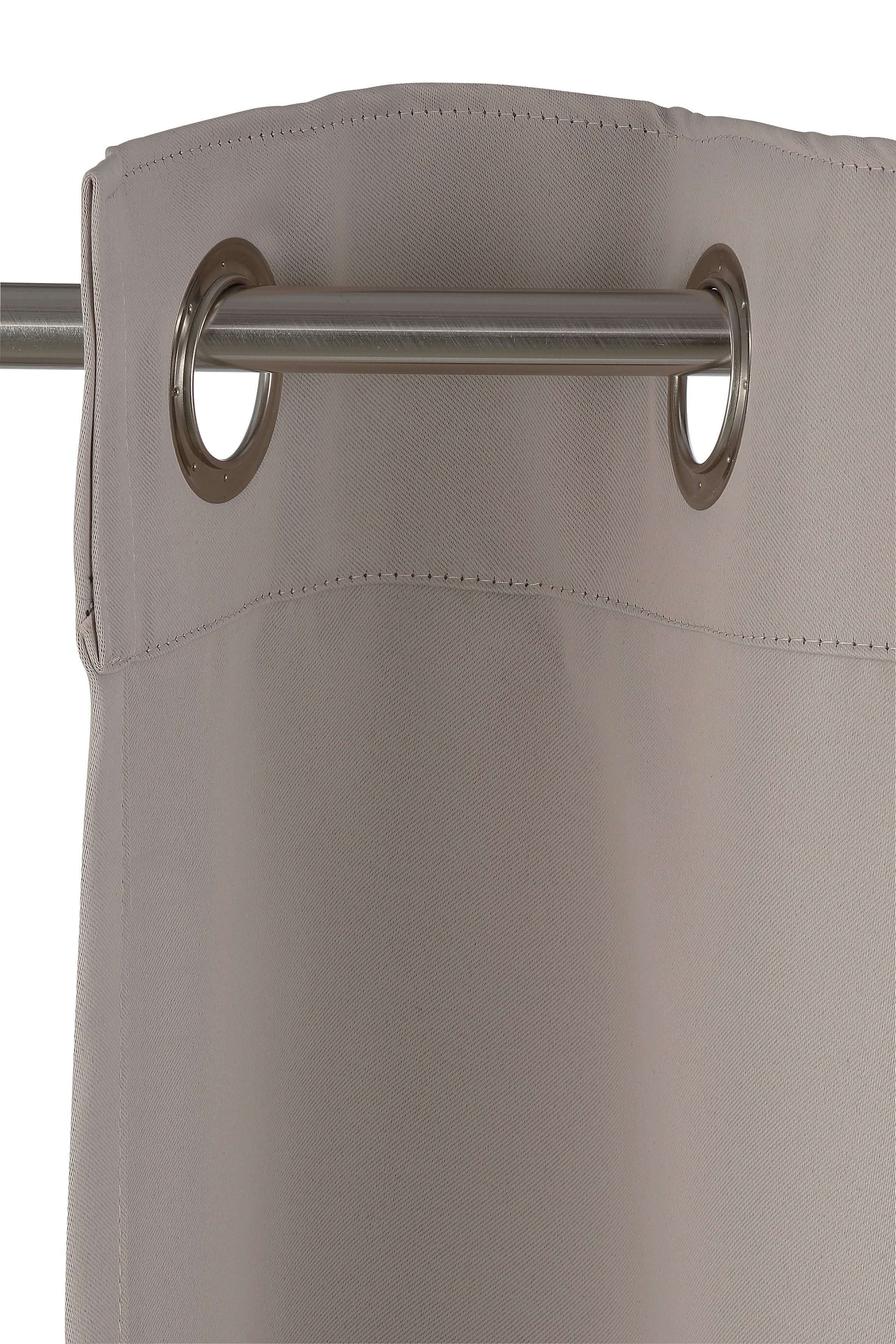 OTTO home Verdunkelungsvorhang Solana (2 St), Ösen, verdunkelnd, 2-er Set, Breite 140 cm, einfarbig