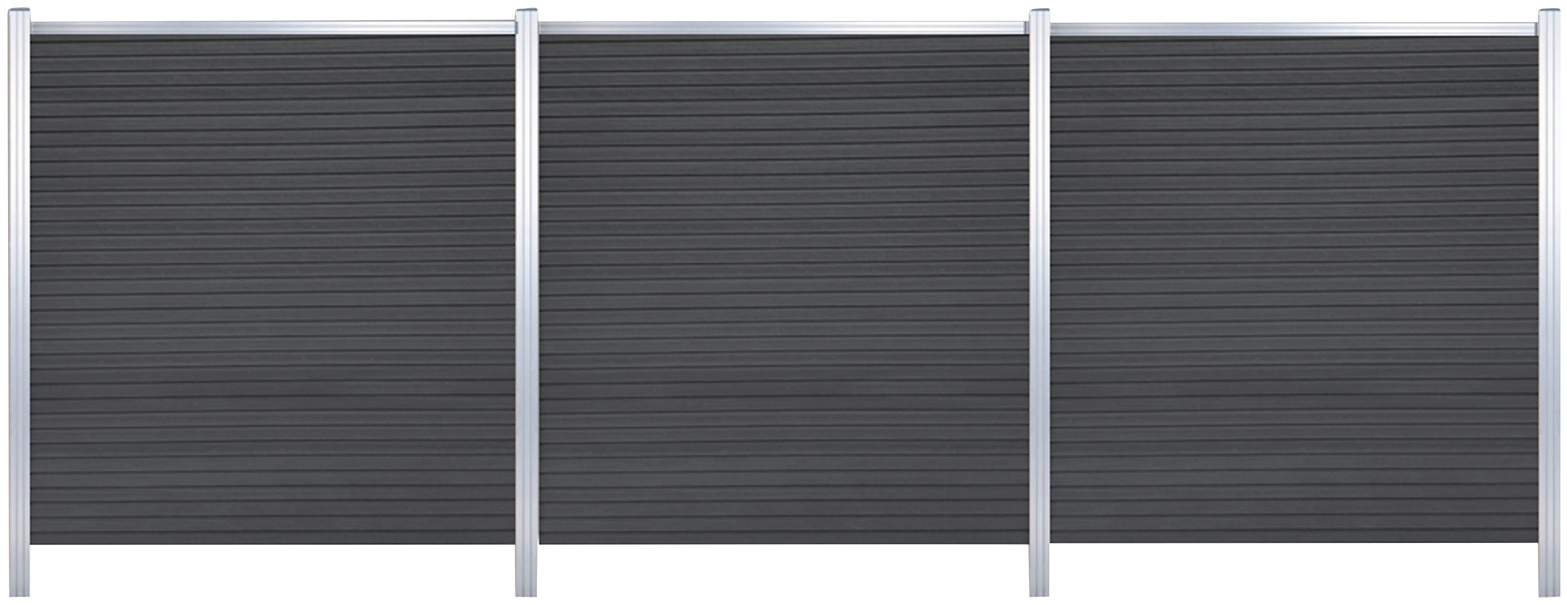 Tetzner & Jentzsch Sichtschutzelement WARREN 1, (Set), pflegeleicht, coextrudierte Oberfläche, Design-Oberfläche