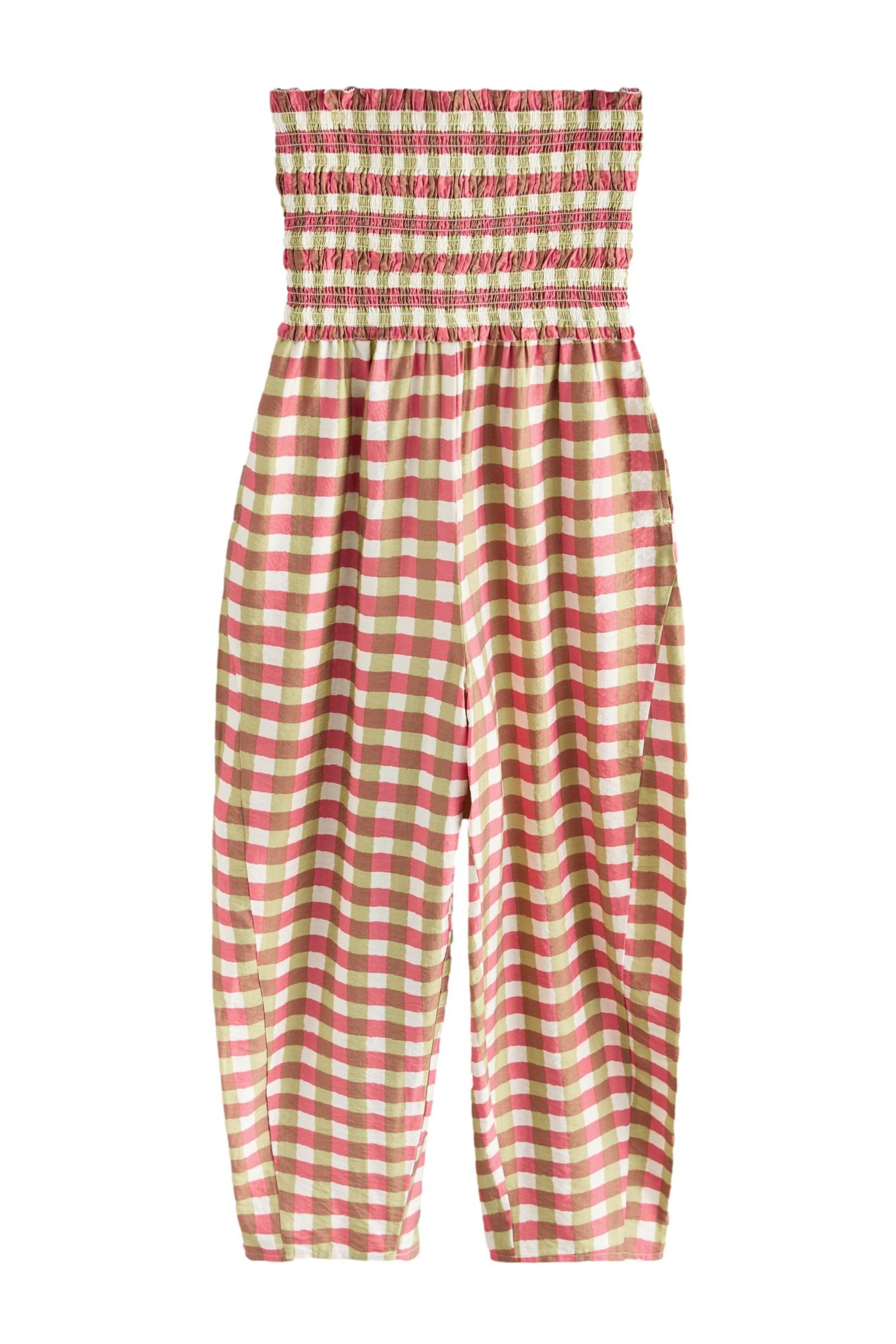 Next Jumpsuit Bandeau-Jumpsuit mit Raffung und Barrel-Bein (1-tlg)