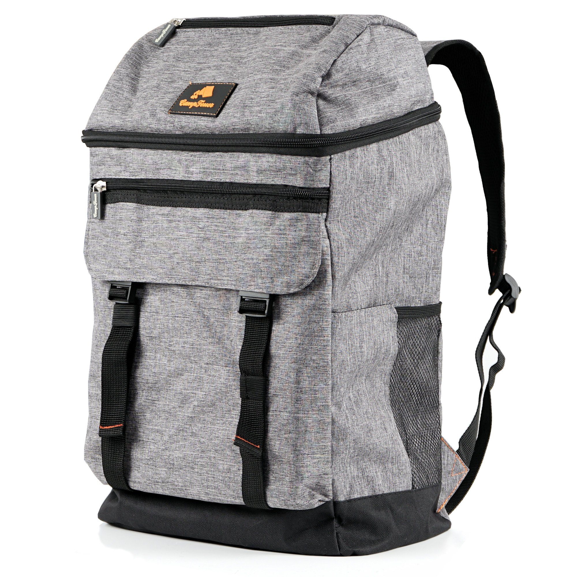 CampFeuer Freizeitrucksack Kuhlrucksack 20 Liter grau leicht und wasserdicht