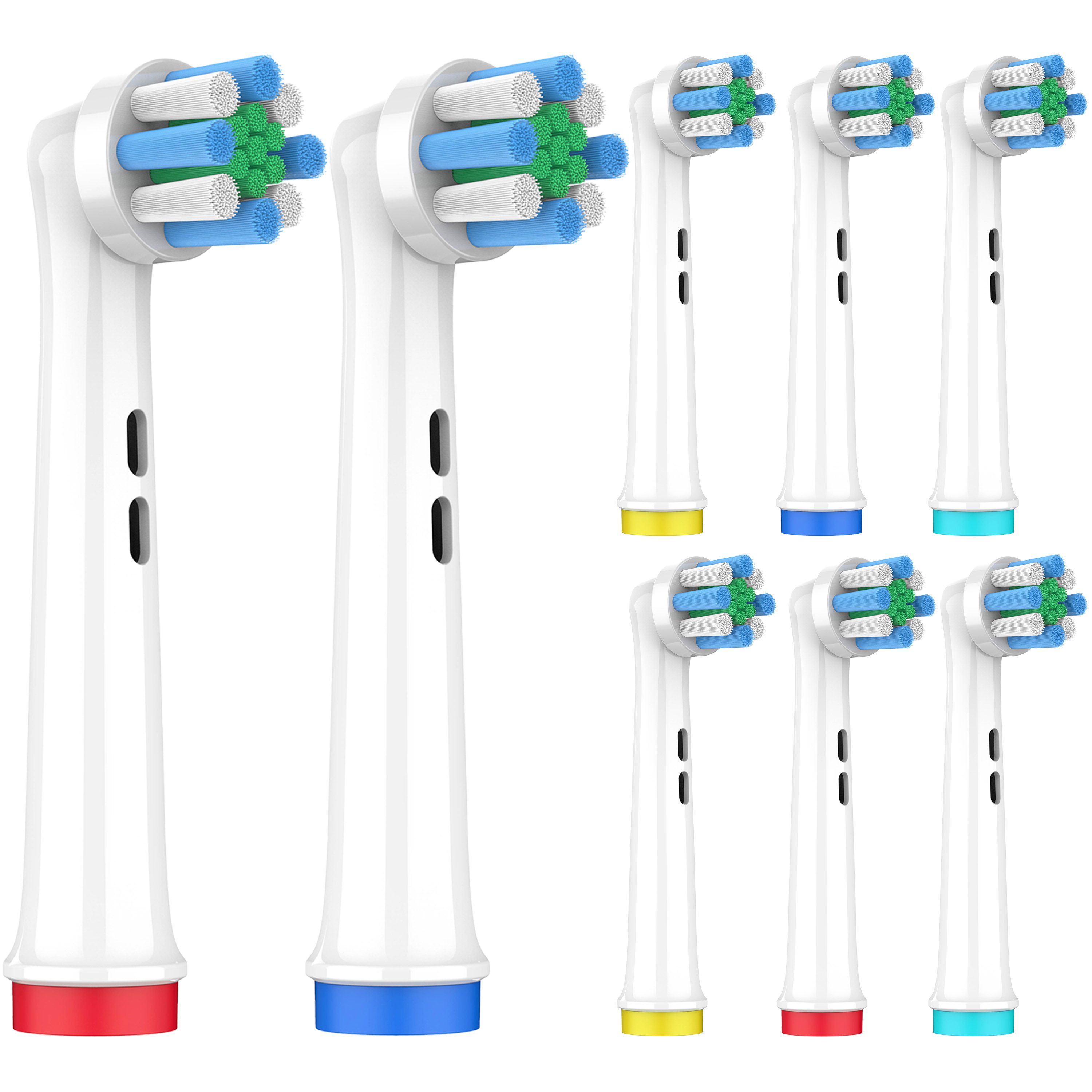 Wunder Zahnstocher Mundpflegecenter Aufsteckbürsten für Oral B 8er Pack - Zahnbürstenaufsätze für Oral B, Aufsteckbürsten, Aufsteckbürsten kompatibel mit Oral B, Rotierender Impuls-Bürstenkopf