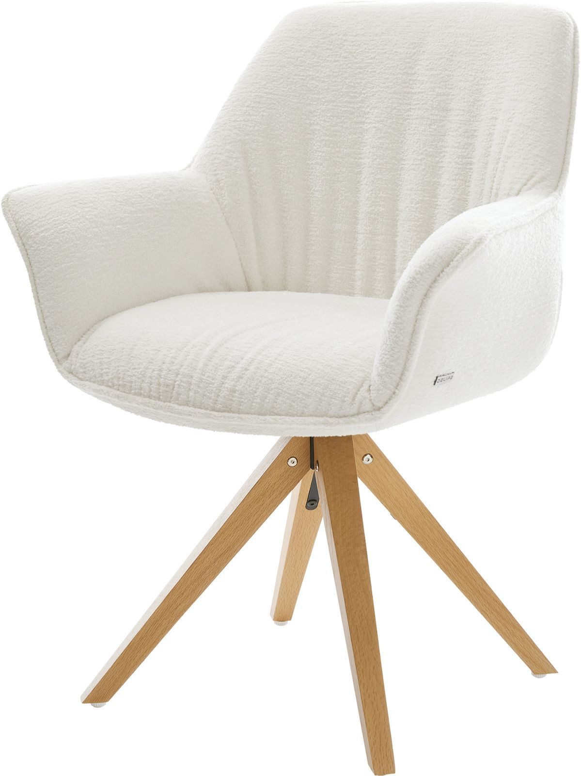 DELIFE Polsterstuhl Keila-Flex, mit Armlehnen Holzgestell günstig online kaufen