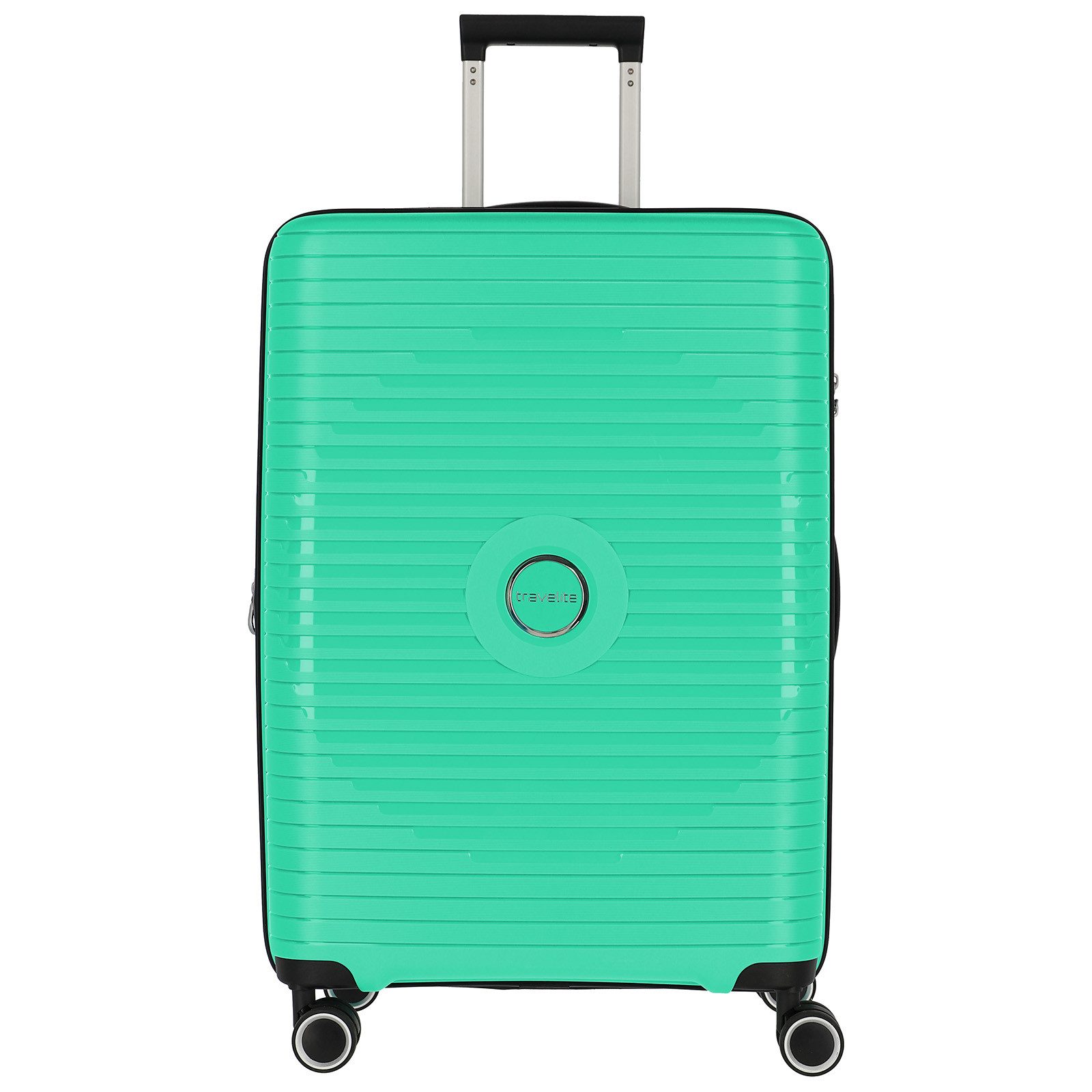 travelite Hartschalen-Trolley Orbita 4-Rollen 4-Rad Polypropylen Trolley Hartschale Koffer M 67 cm, 4 Rollen, extrem robustes Polypropylen