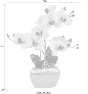 Kunstpflanze Orchidee, Home affaire, Höhe 38 cm, Kunstorchidee, im Topf