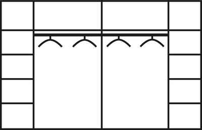 rauch Schwebetürenschrank Kronach mit Dreh- und Schwebetüren